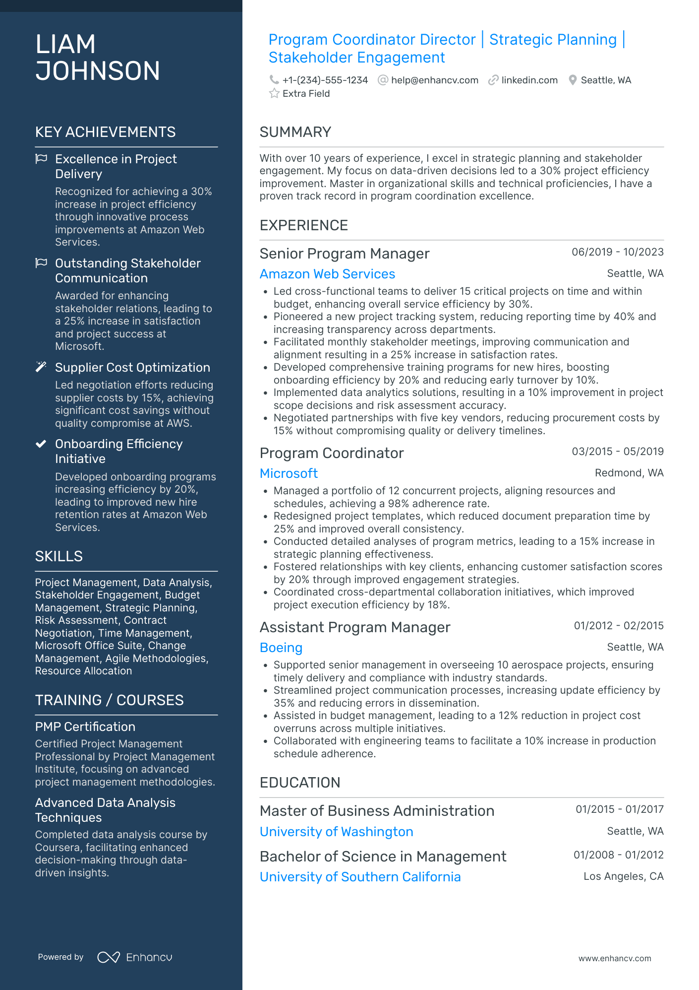 Program Coordinator Director Resume Example