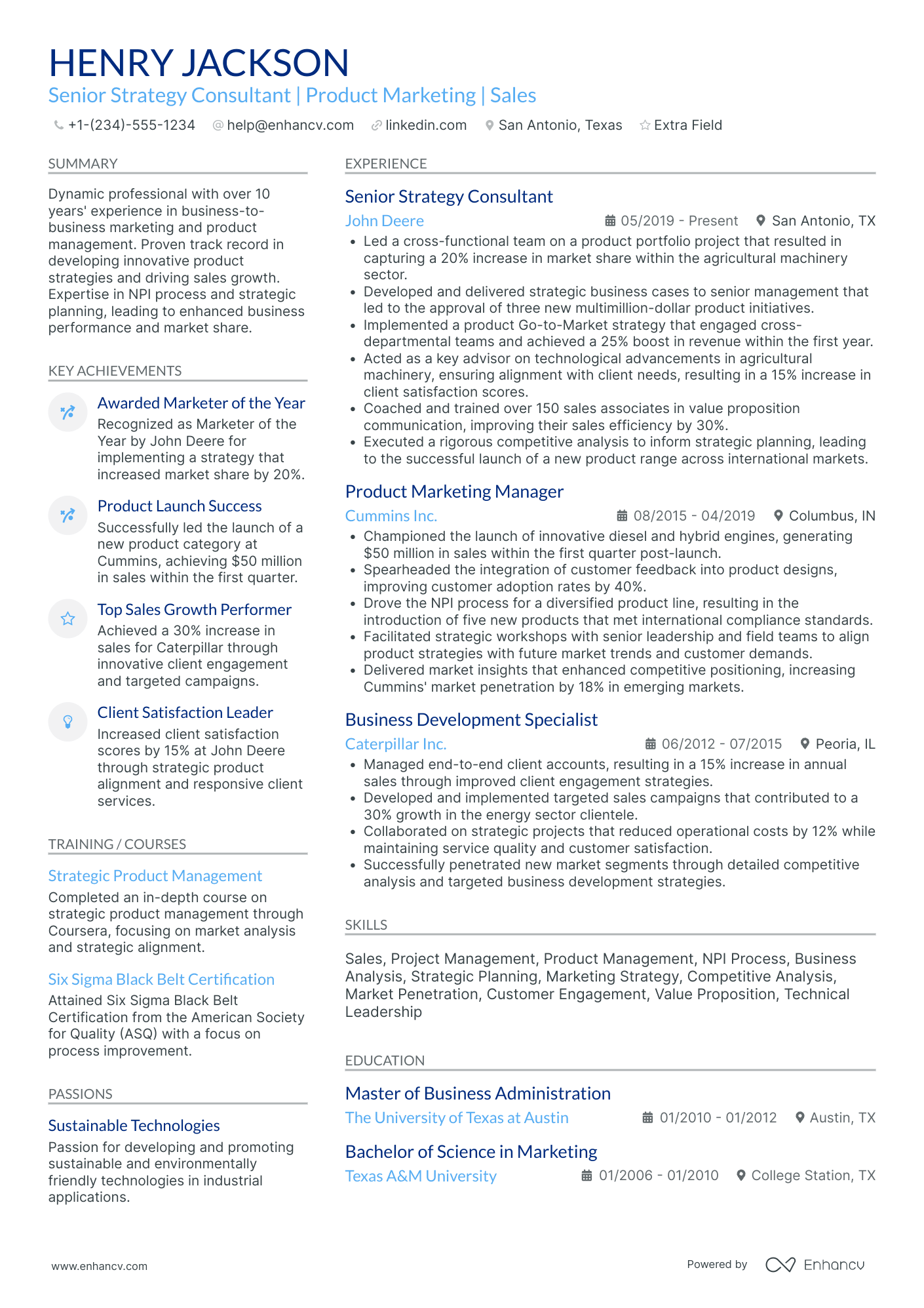 Digital Marketing Strategy Consultant Resume Example