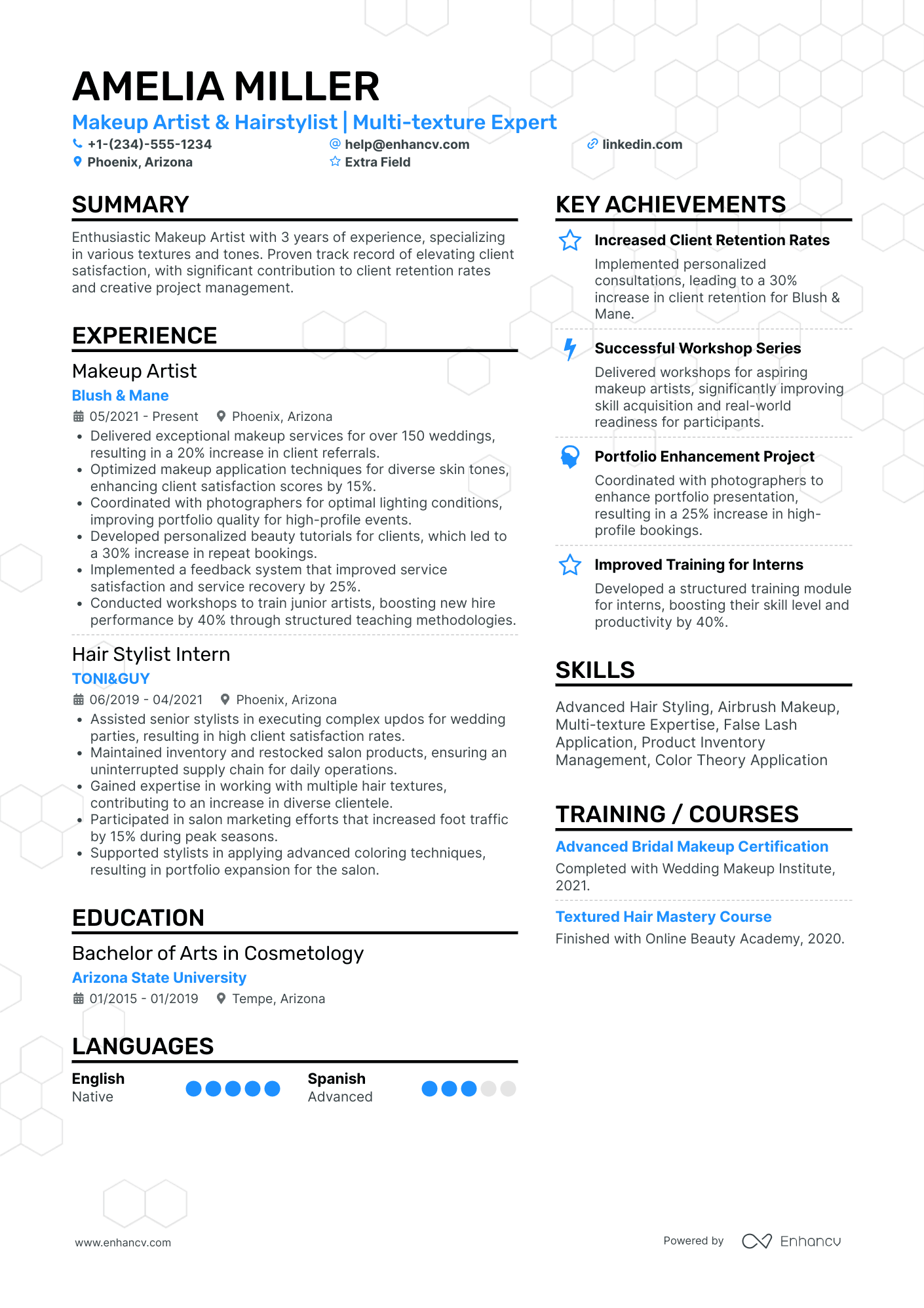 Makeup Artist Assistant Resume Example