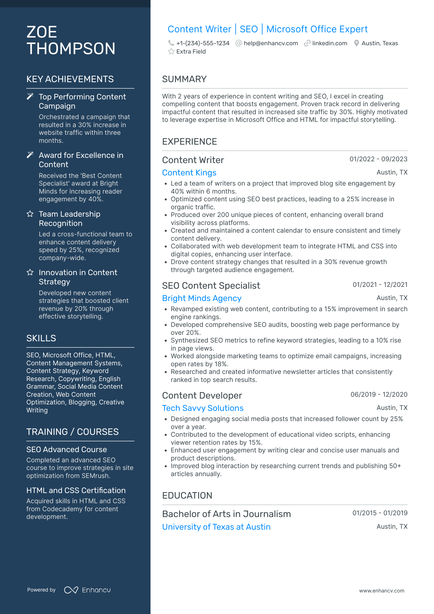 Resume Writer Resume Example