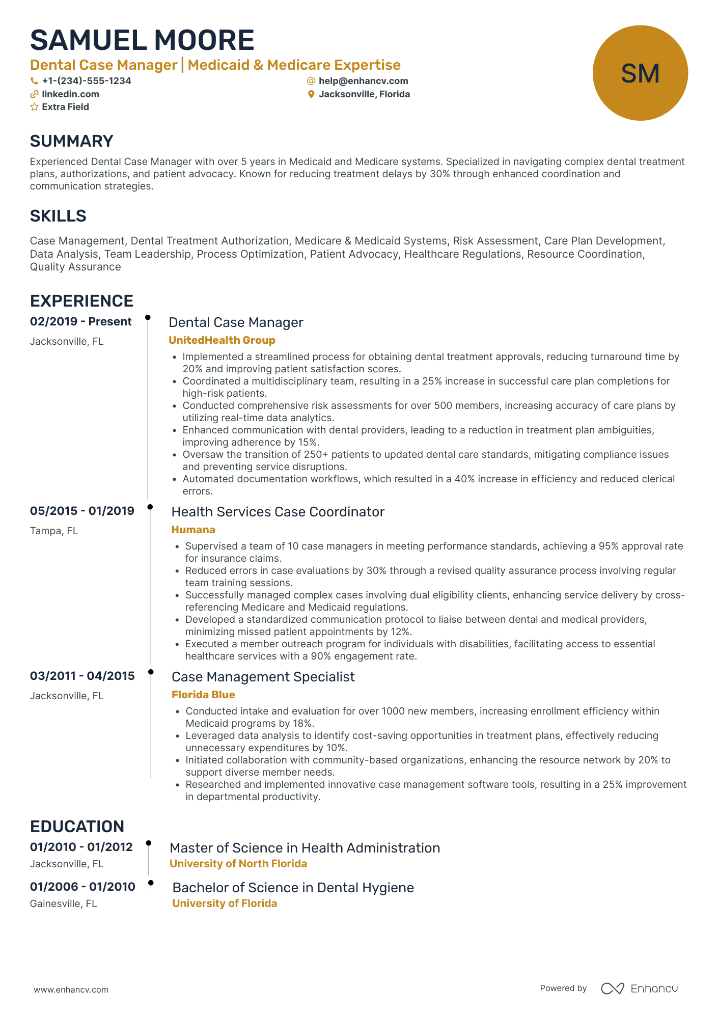 Dental Billing Manager Resume Example