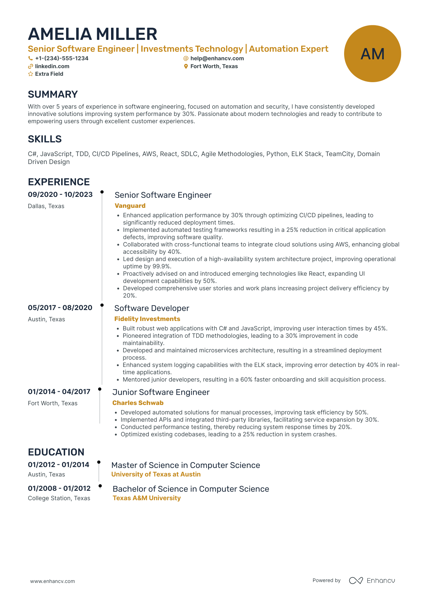 Azure Data Engineer Contractor Resume Example