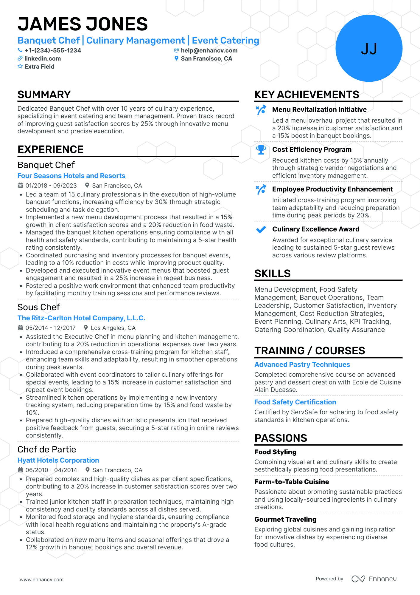 Banquet Chef Resume Example