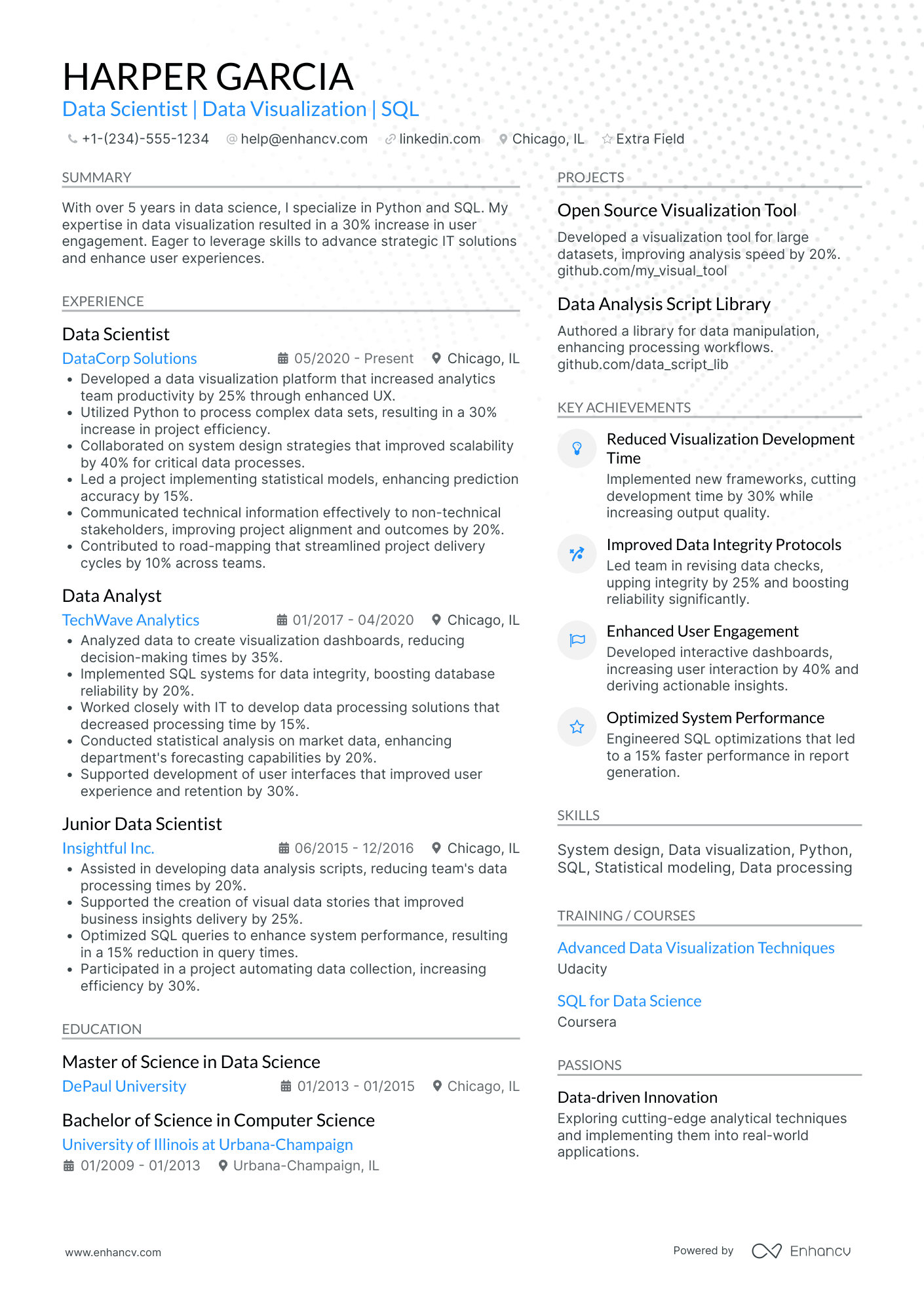 Data Scientist III Resume Example