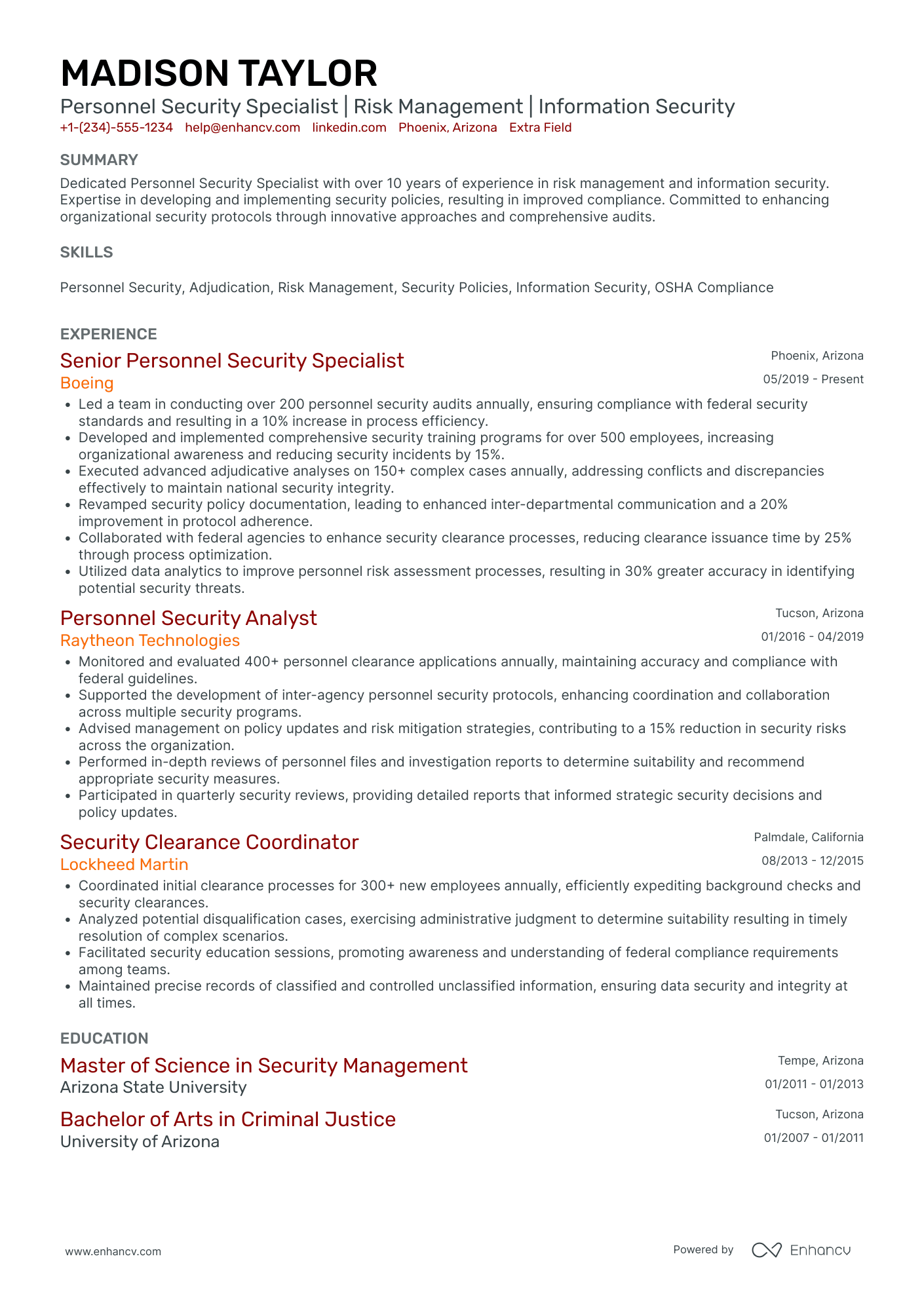 Informatica Data Security Specialist Resume Example