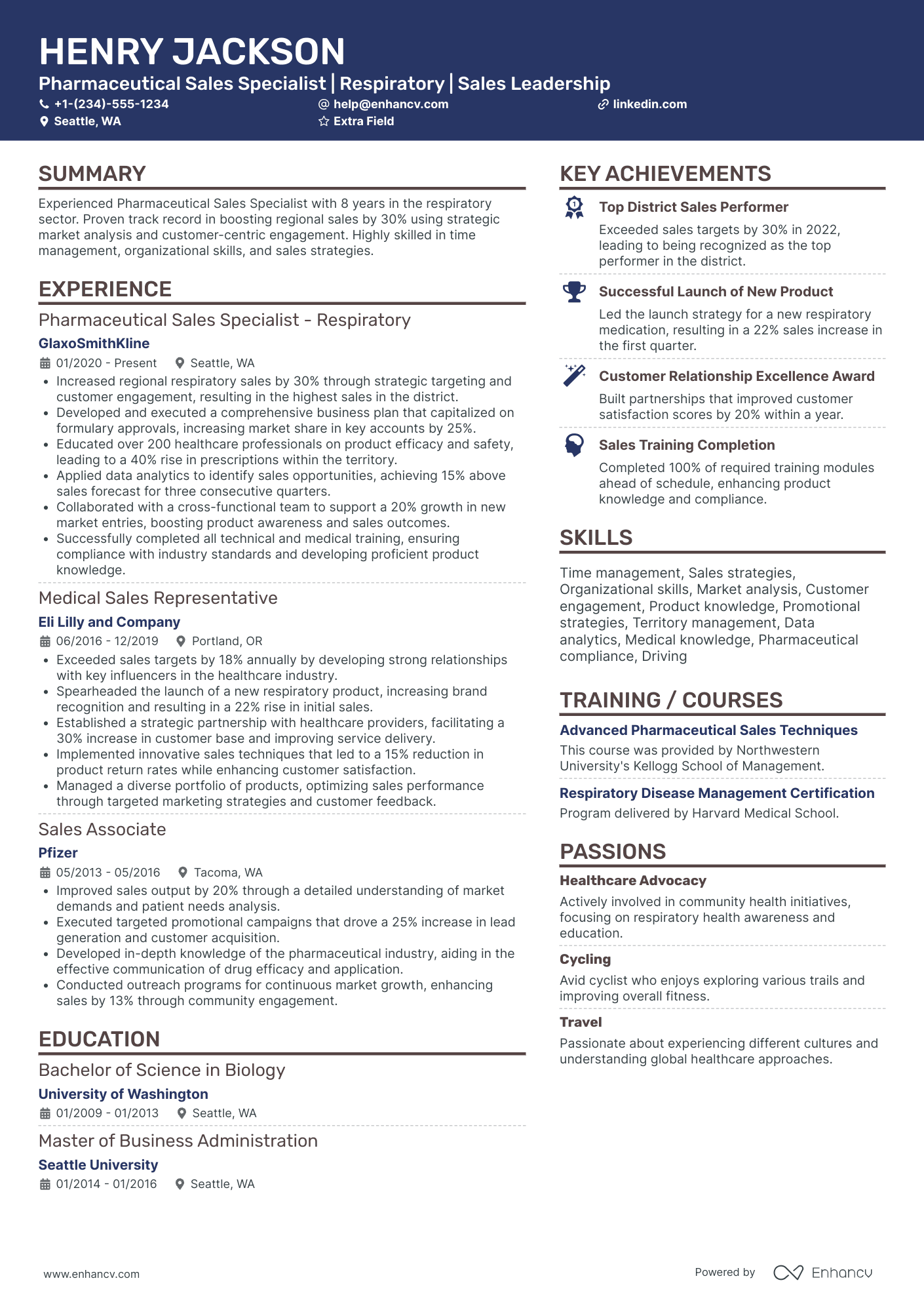 Pharmaceutical Industry Recruiter Resume Example