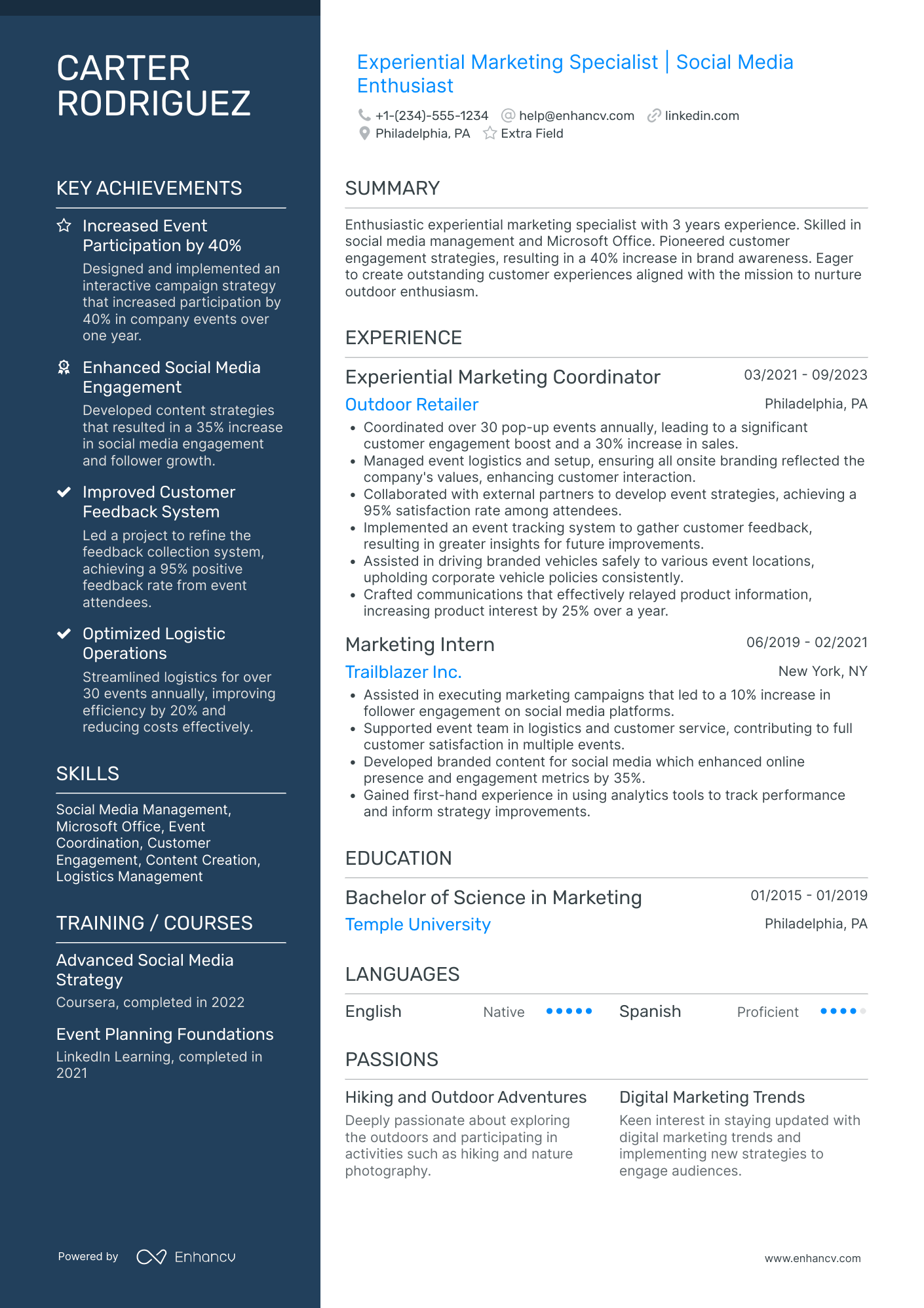 Junior Marketing Assistant Resume Example