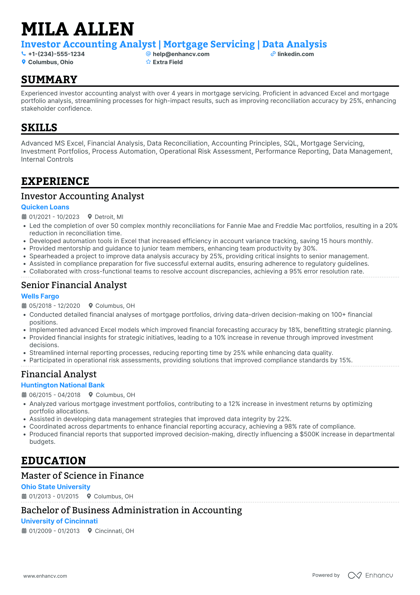 Non profit Accounting Analyst Resume Example