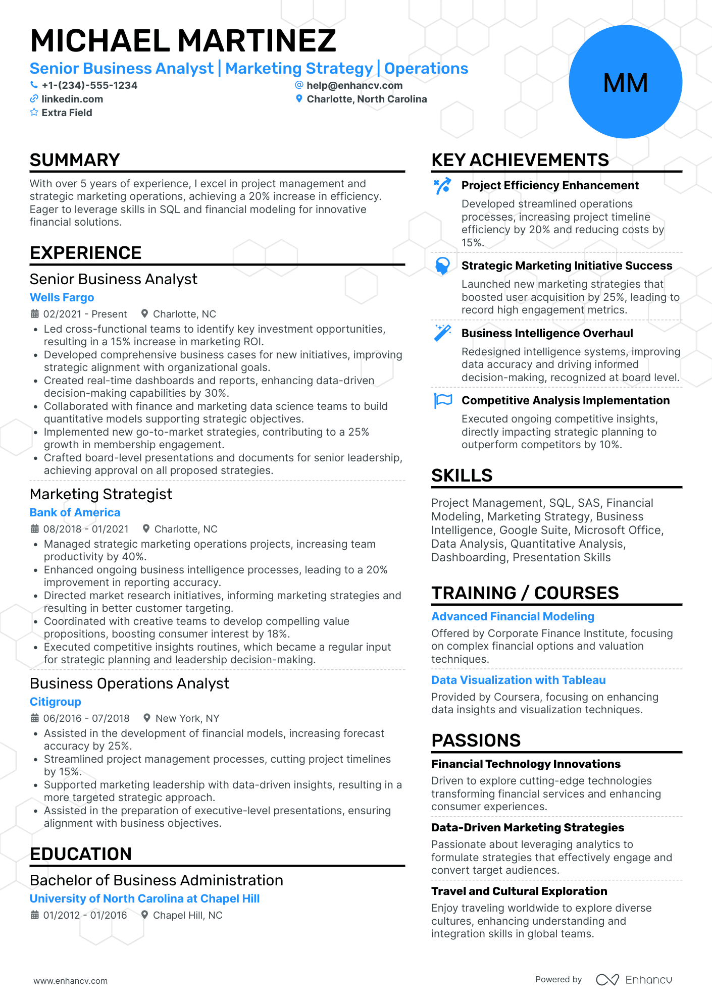 Marketing Operations Associate Resume Example