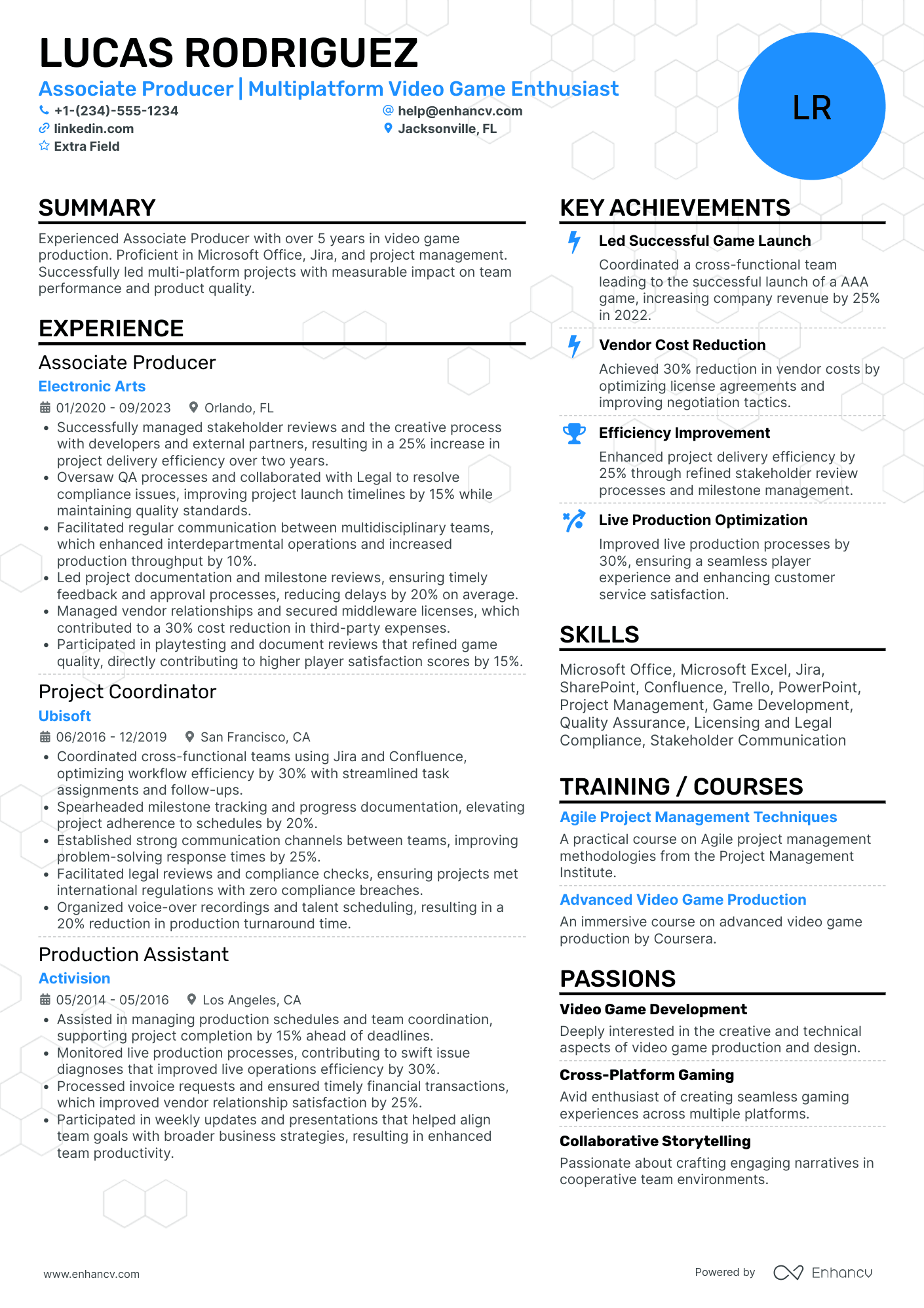 Associate Filmmaker Resume Example