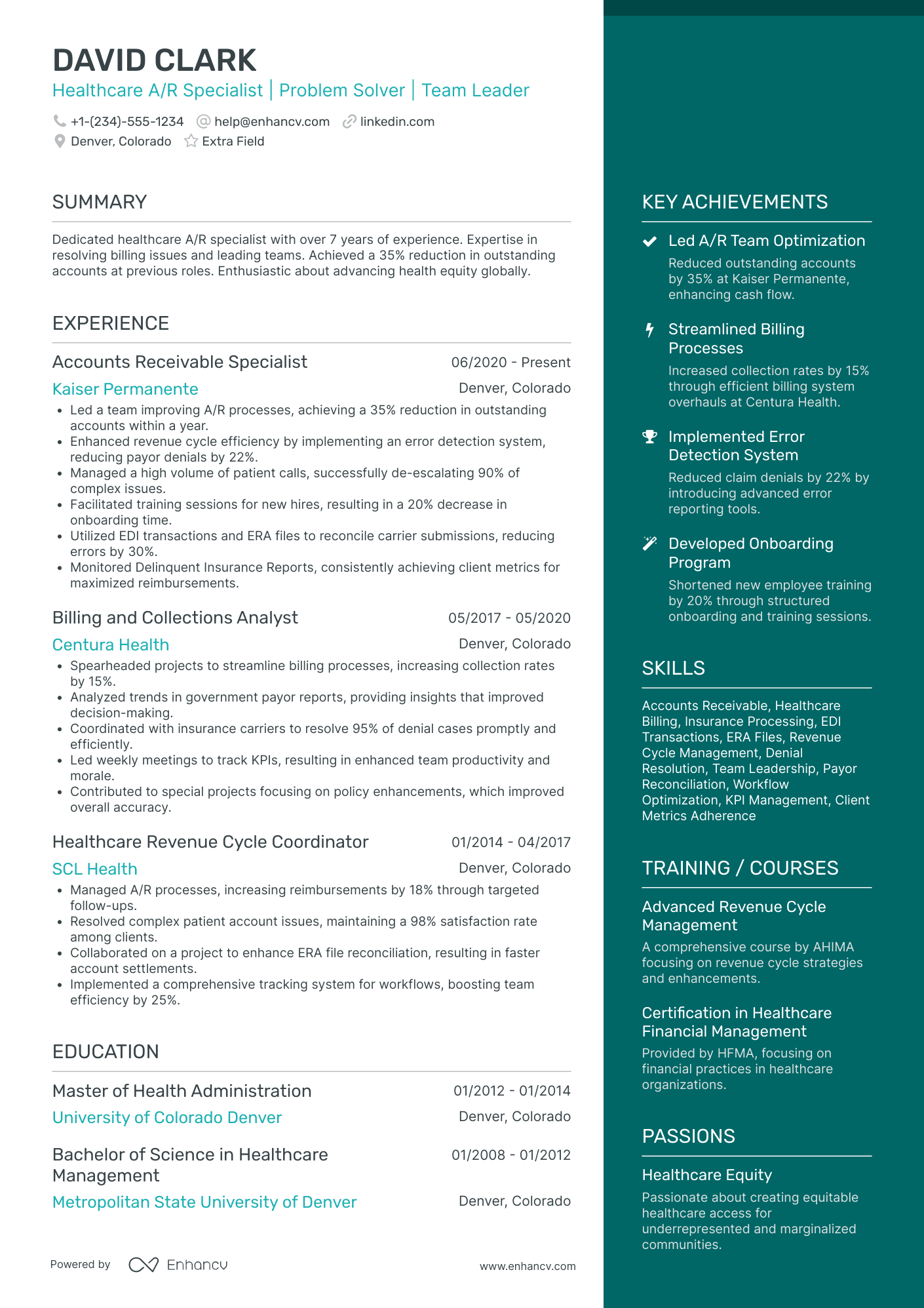 Senior Accounts Receivable Clerk Resume Example