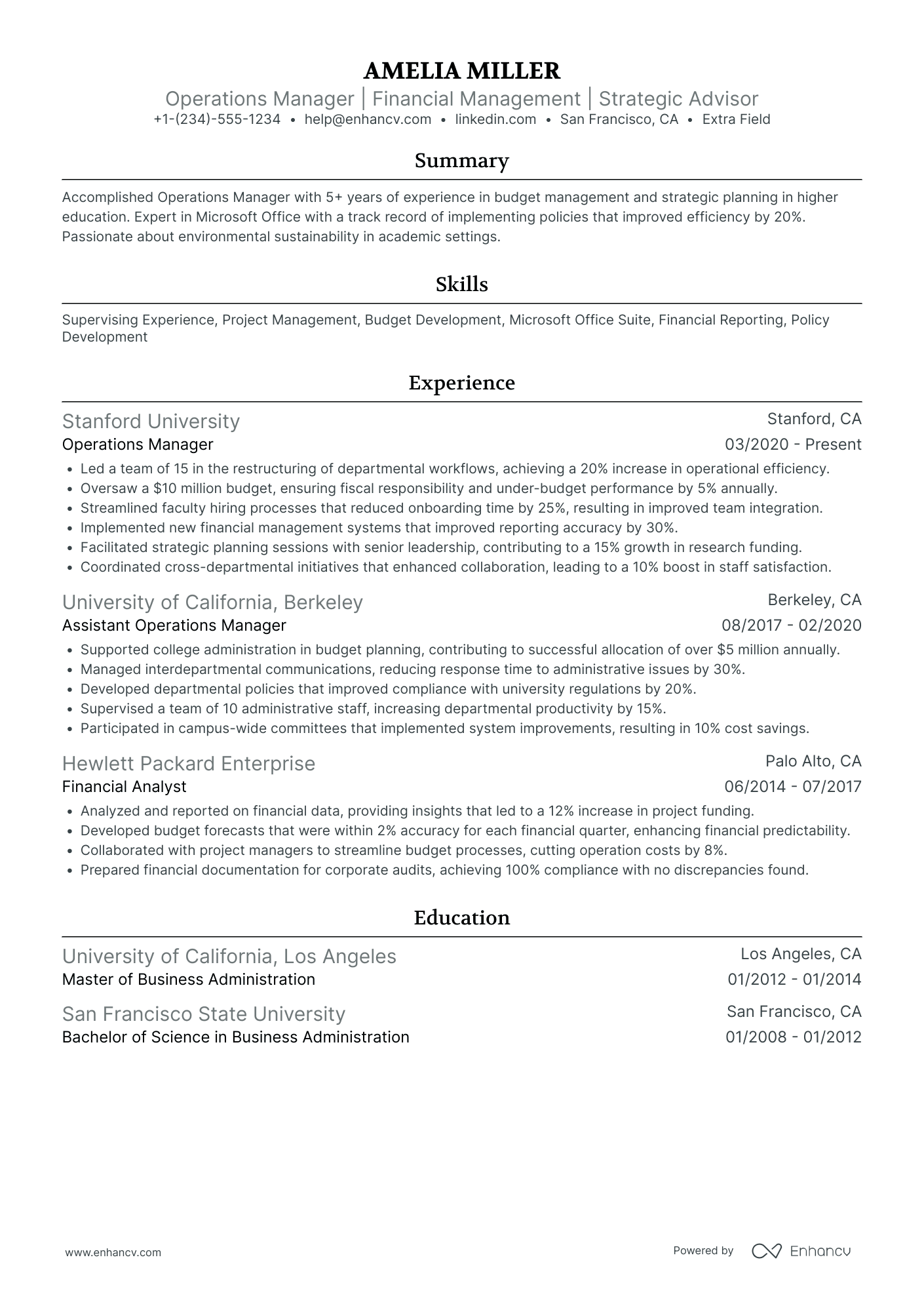 Social Engineering Operations Manager Resume Example