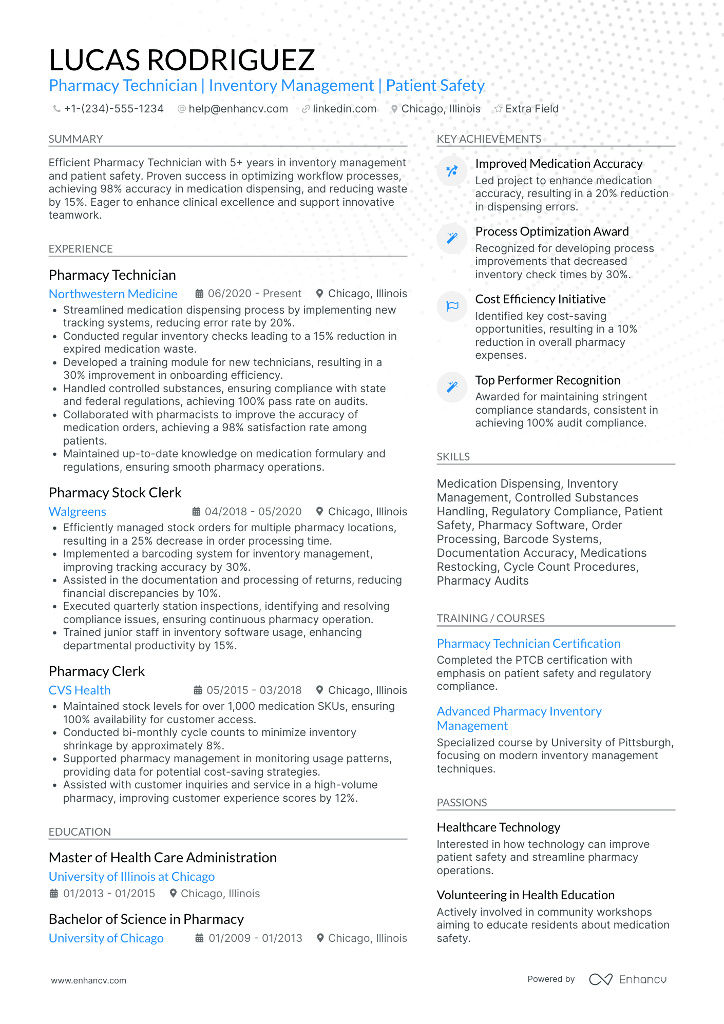 Pharmacy Stocker Resume Example