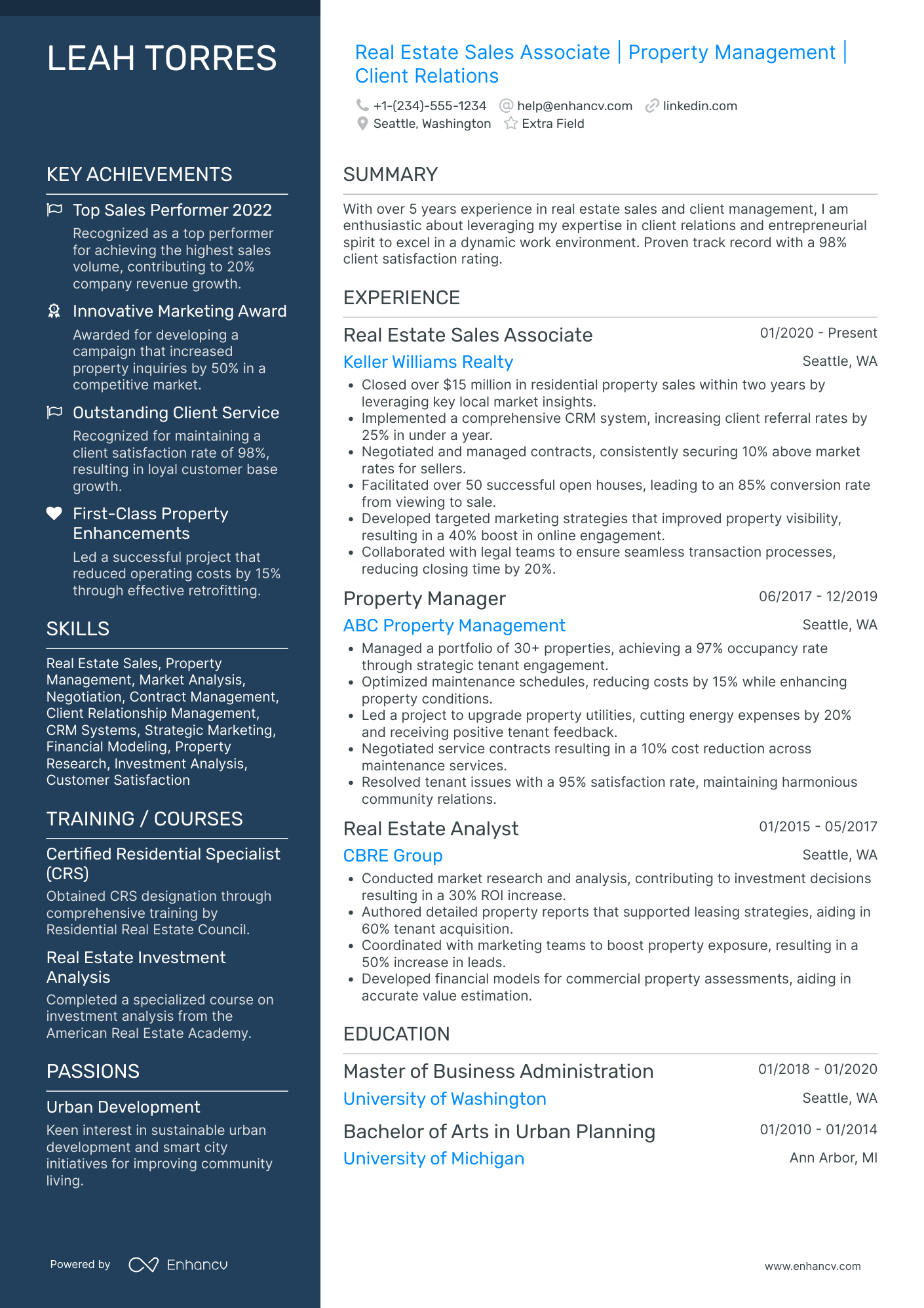 Real Estate Sales Associate Resume Example