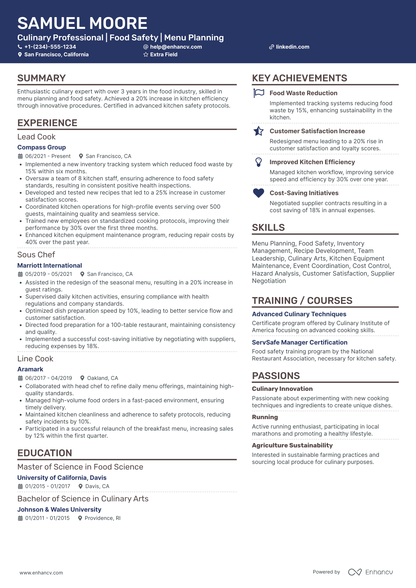 Day Shift Prep Cook Resume Example