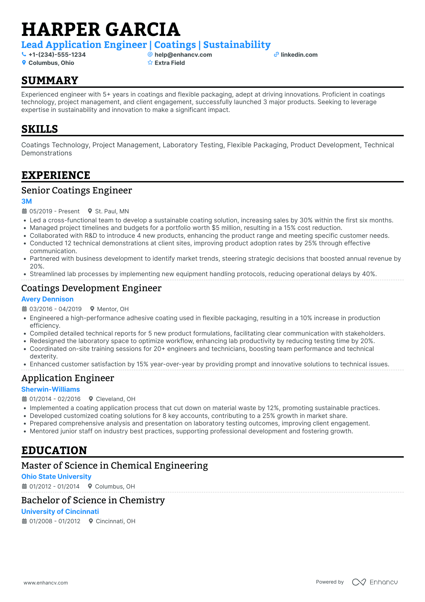 Lead Application Engineer Resume Example