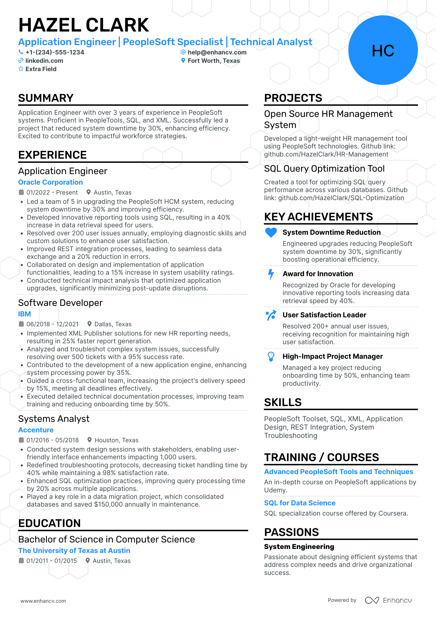 Application Systems Engineer Resume Example