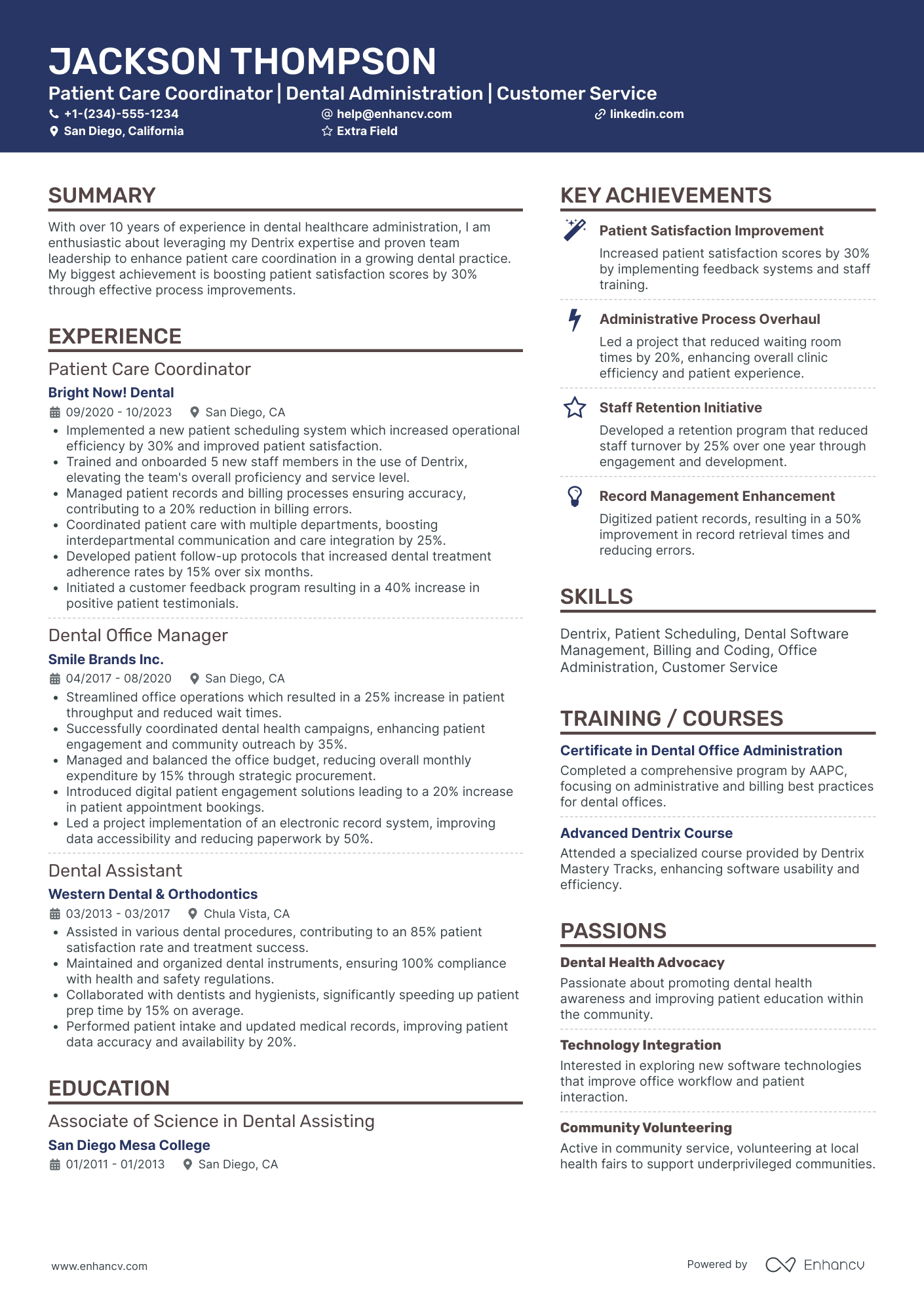 Mid Level Healthcare Coordinator Resume Example