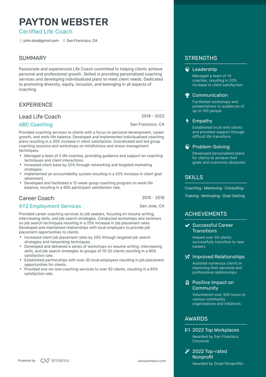 Tennis Coach Resume Examples & Writing tips 2024 (Free Guide)