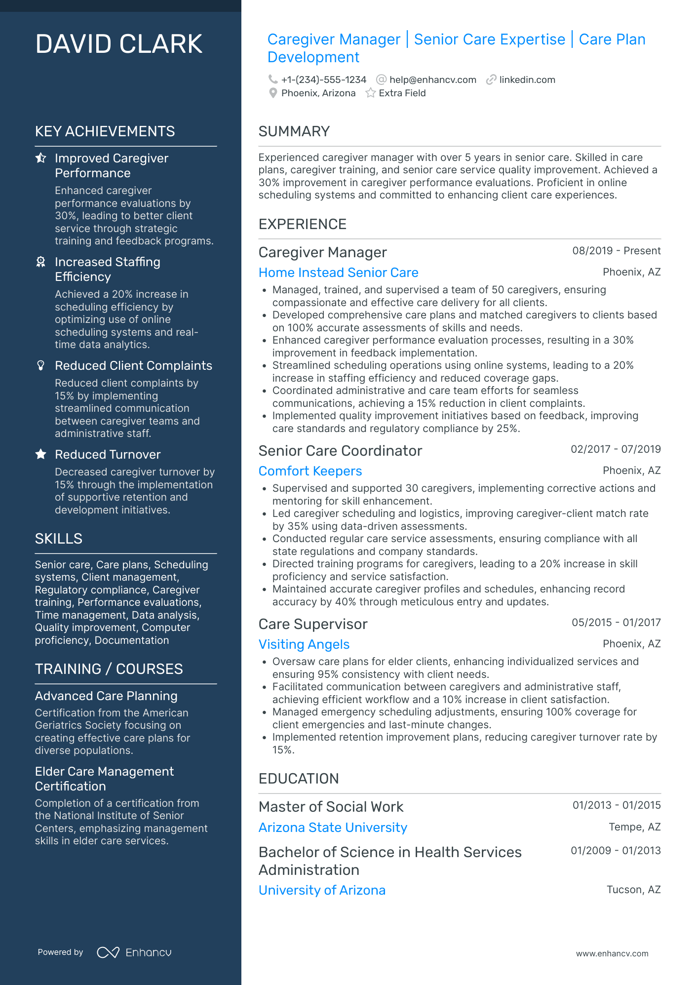 Substance Abuse Caregiver Resume Example