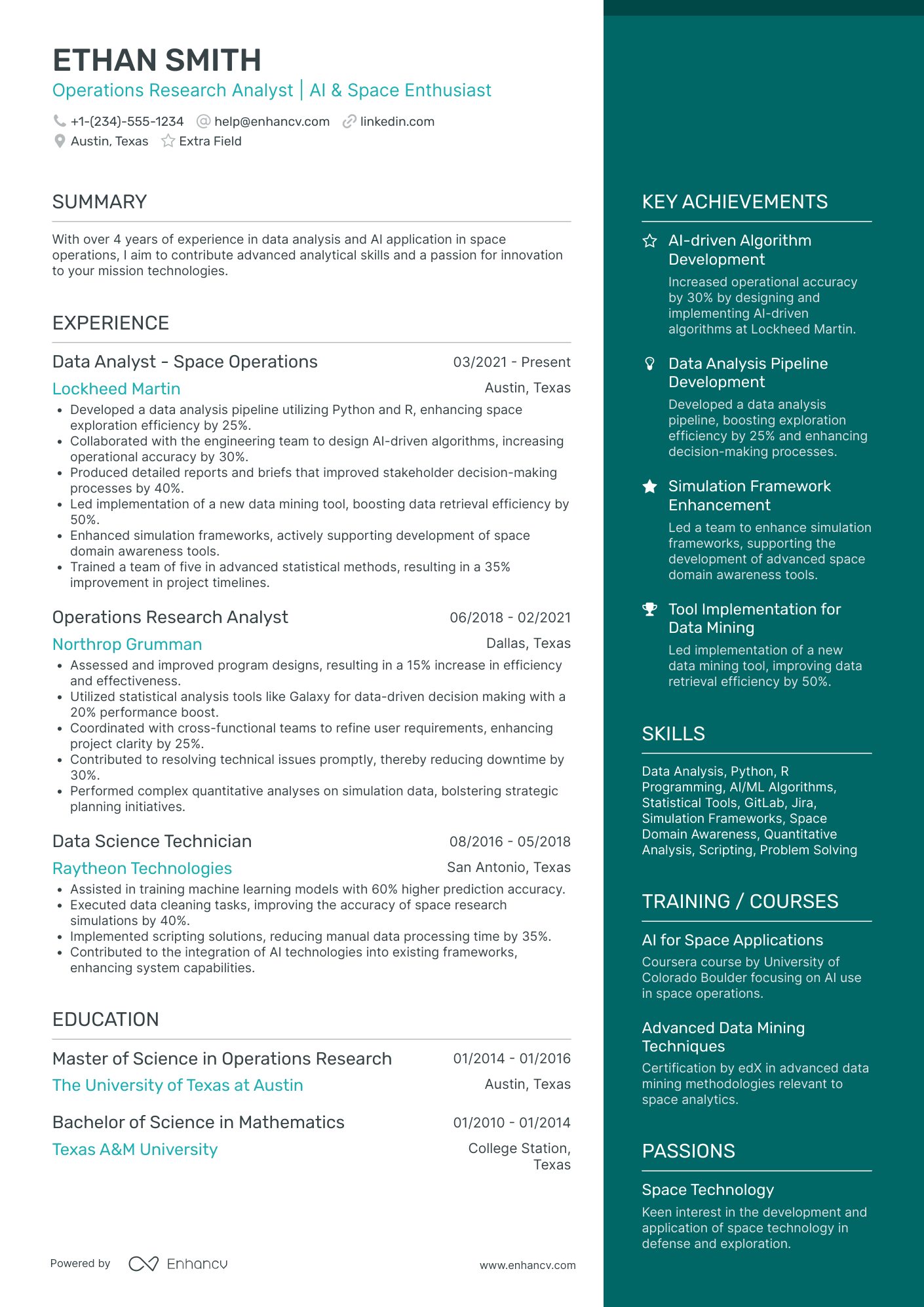 Entry Level IT Operations Analyst Resume Example