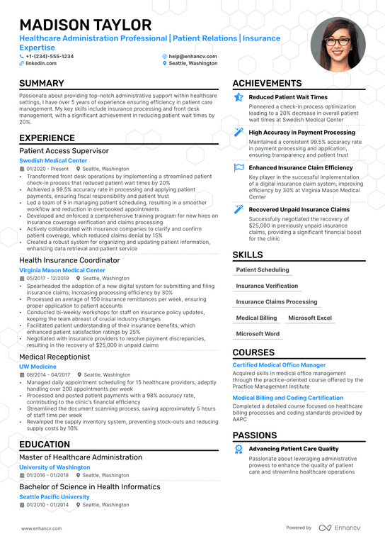 Chiropractic Office Manager Resume Example