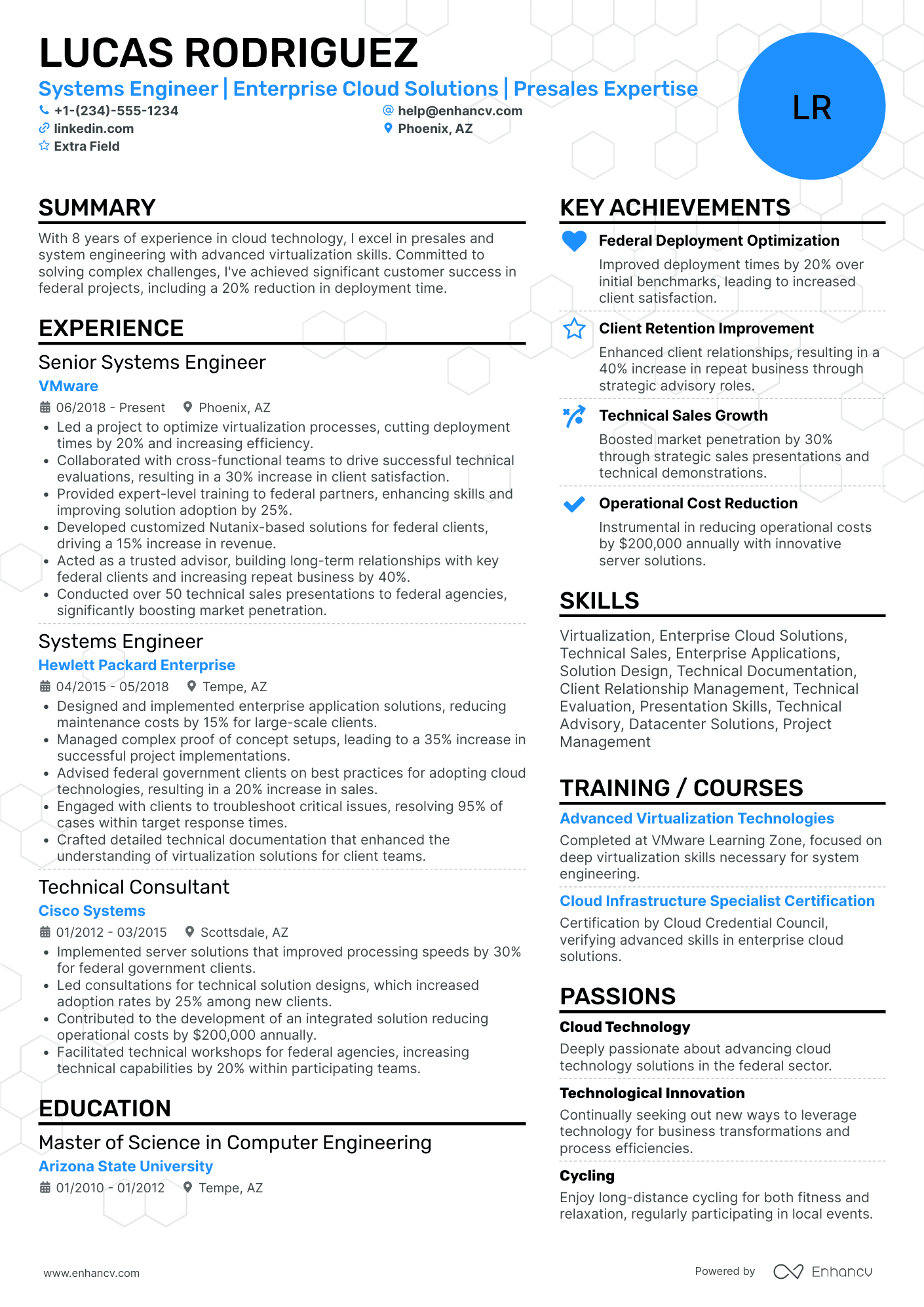 Pre Sales Systems Engineer Resume Example