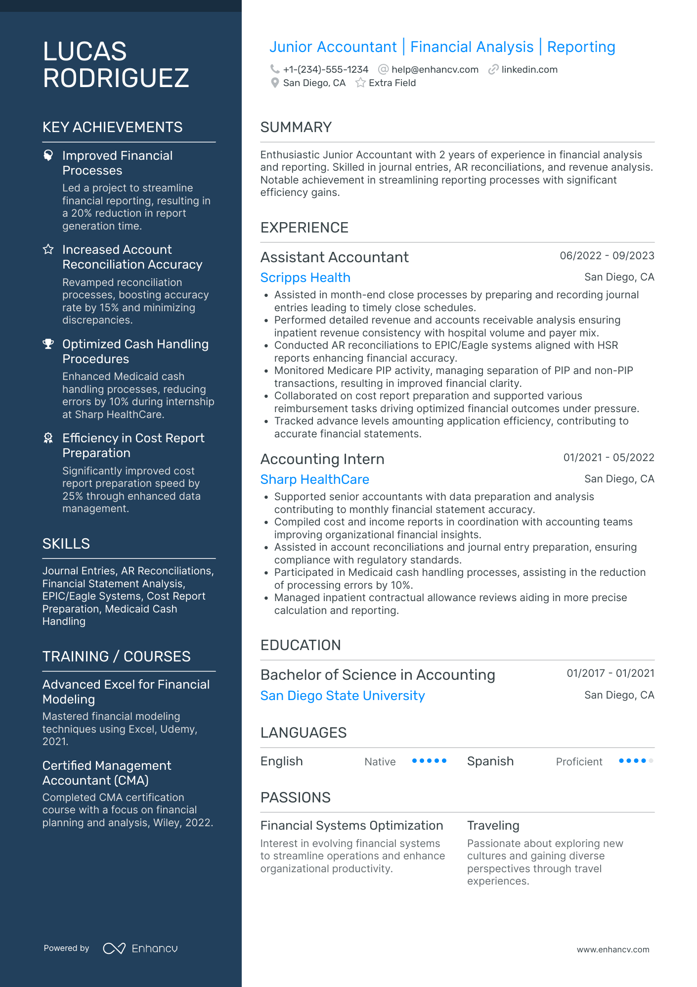 Junior Accounts Clerk Resume Example