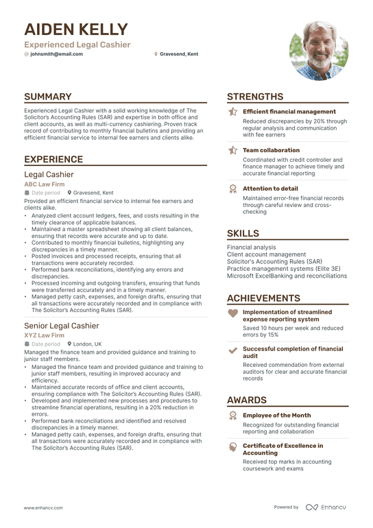 Cashier Manager Resume Example