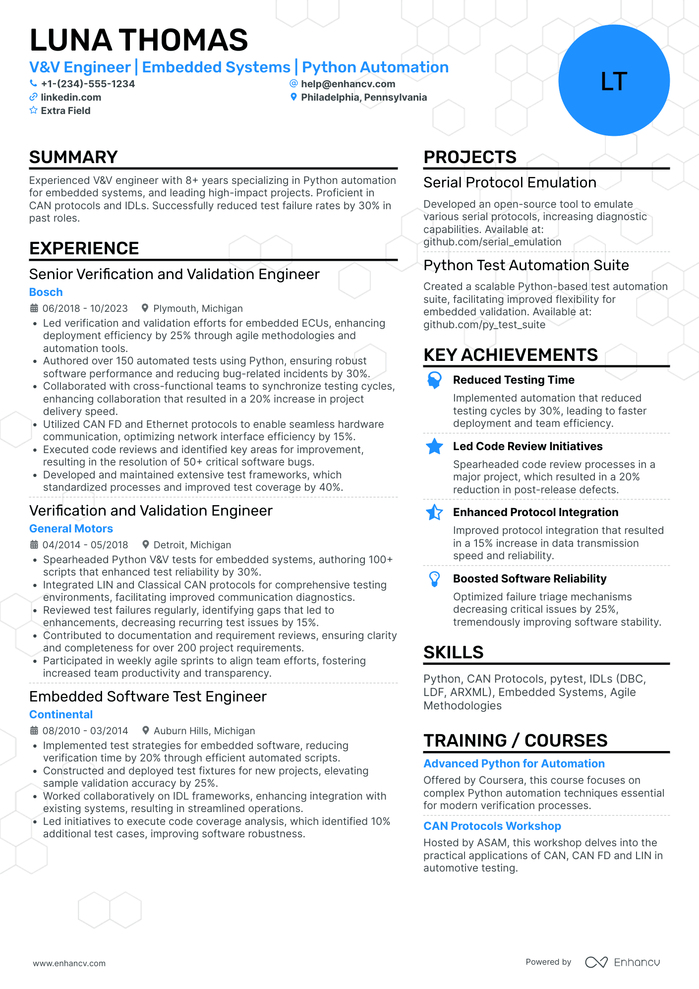 Embedded Systems Computer Engineer Resume Example