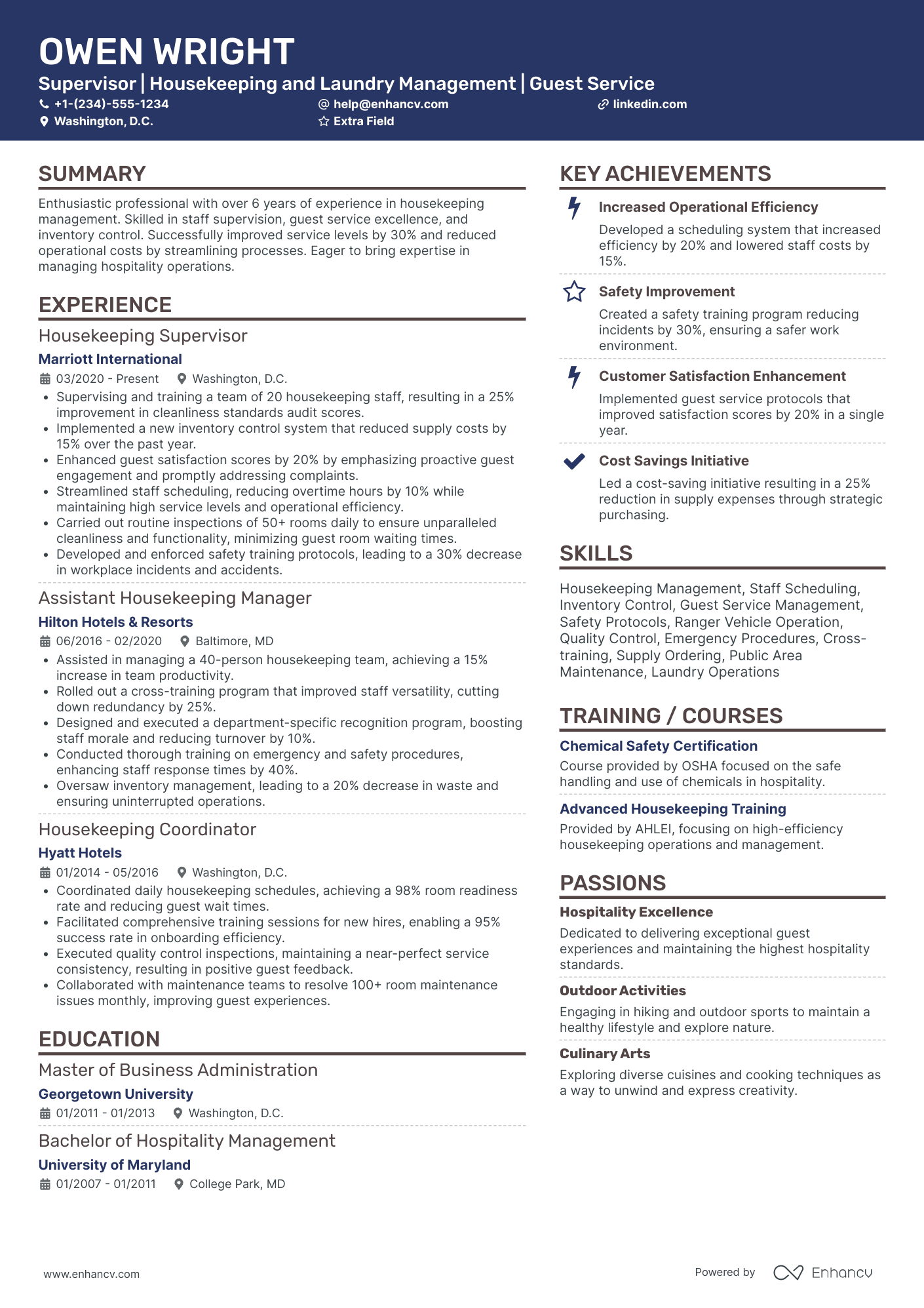 Dishwasher Supervisor Resume Example