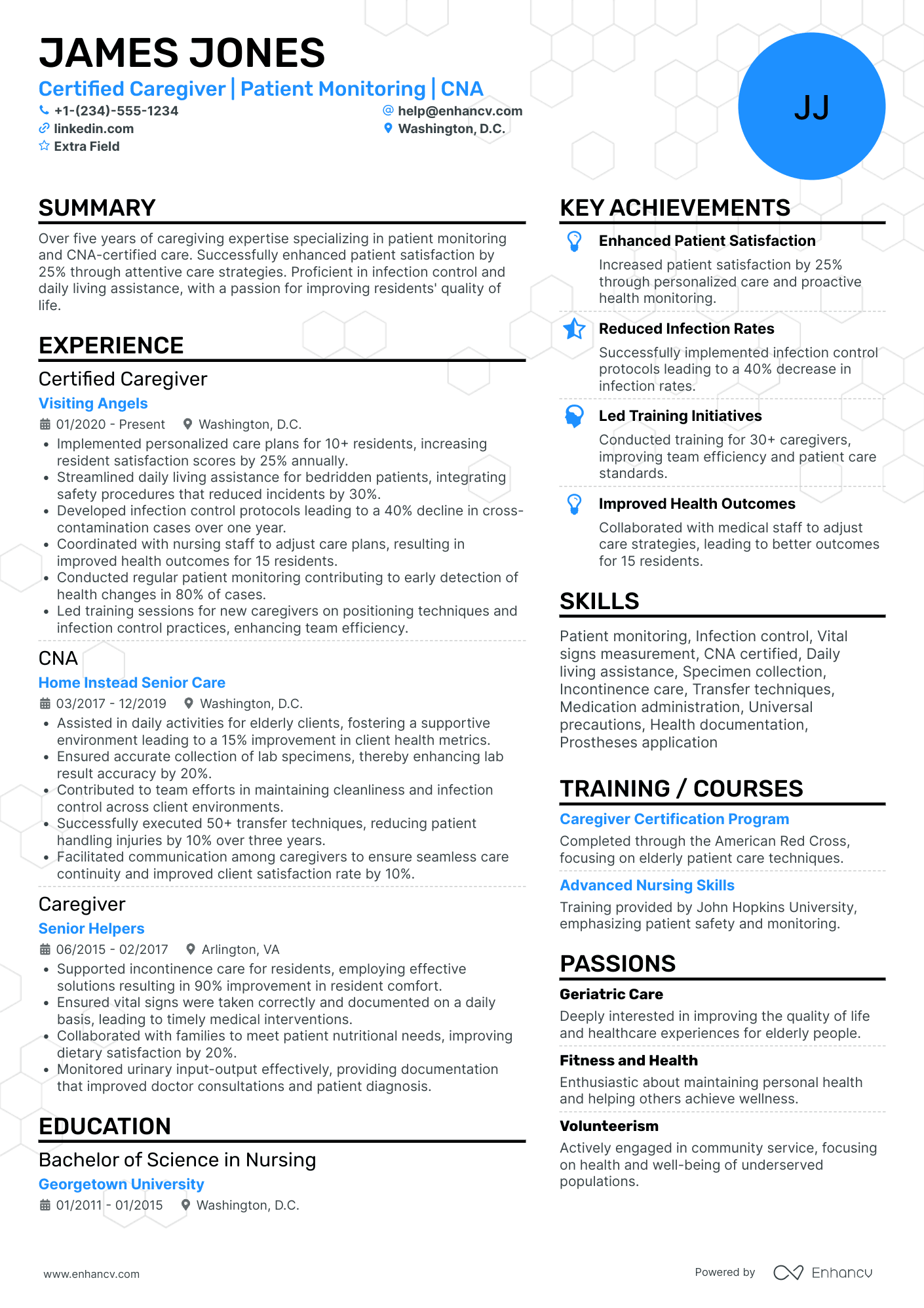 Disabled Caregiver Resume Example