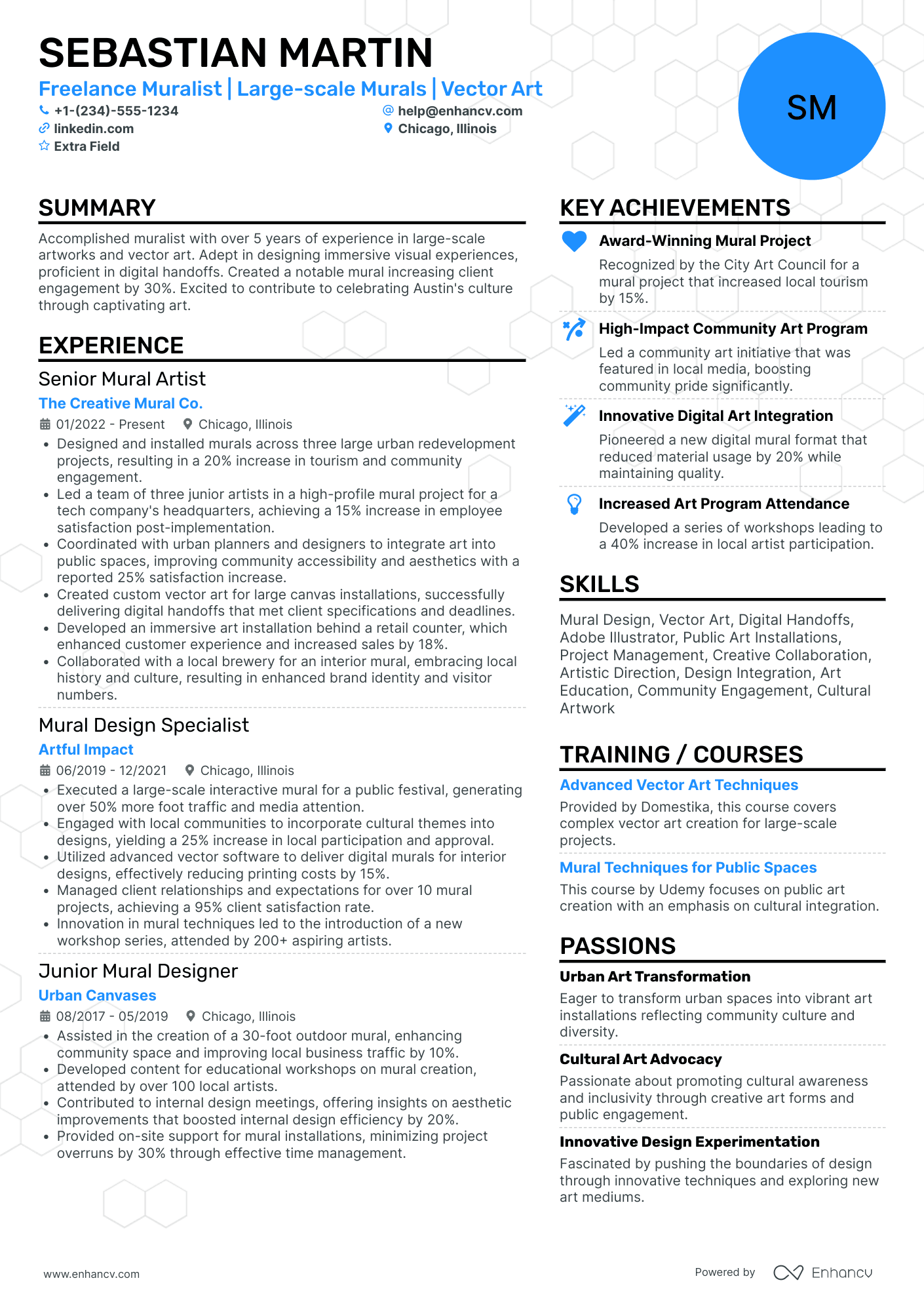 Freelance Digital Artist Resume Example