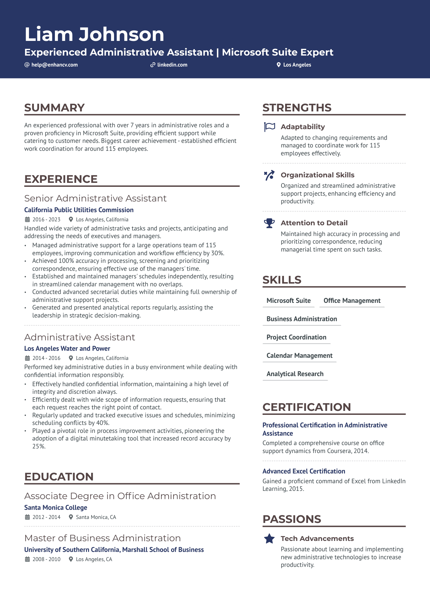 Administrative Assistant Ii Resume Example