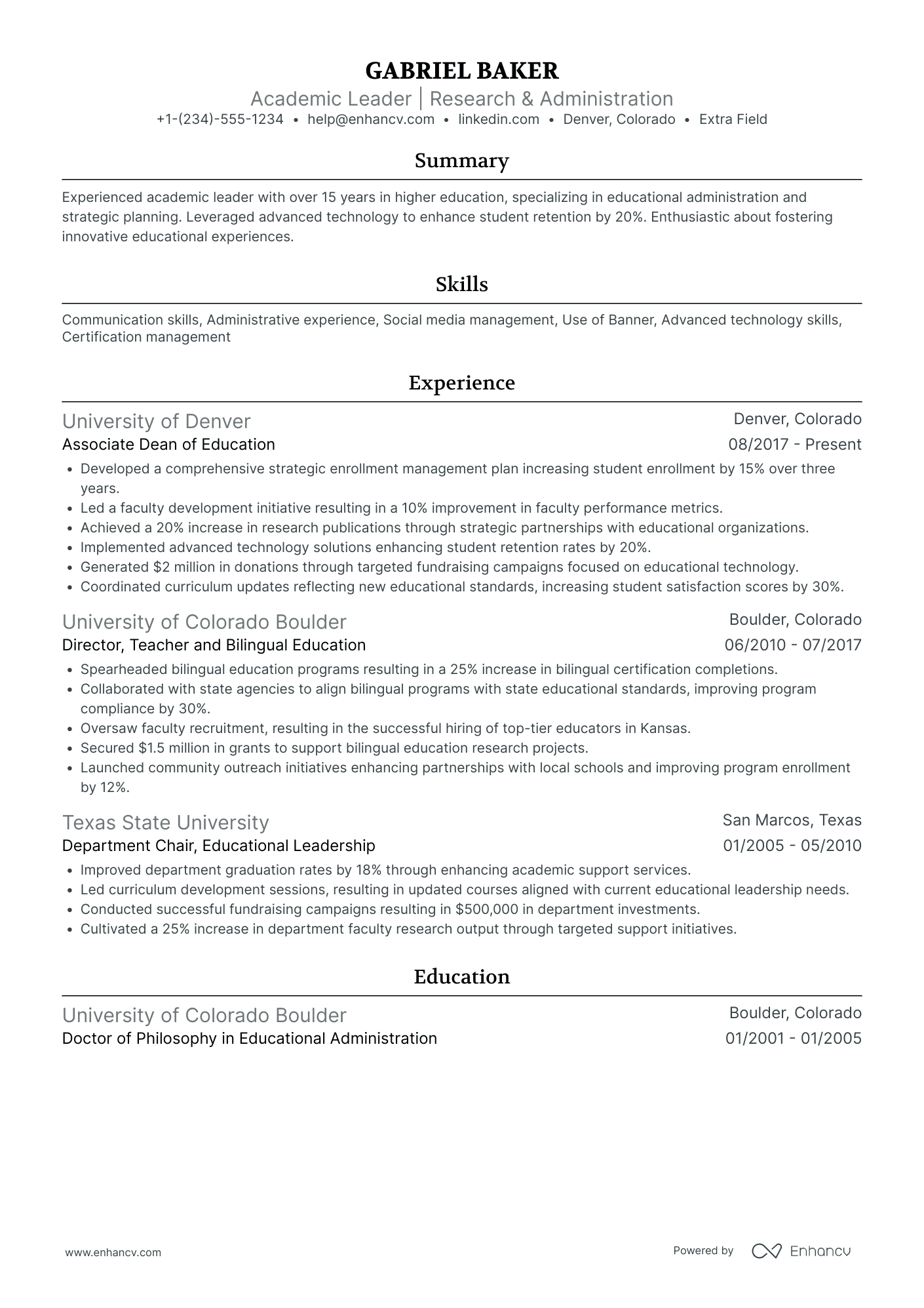 New Teacher Recruitment Officer Resume Example