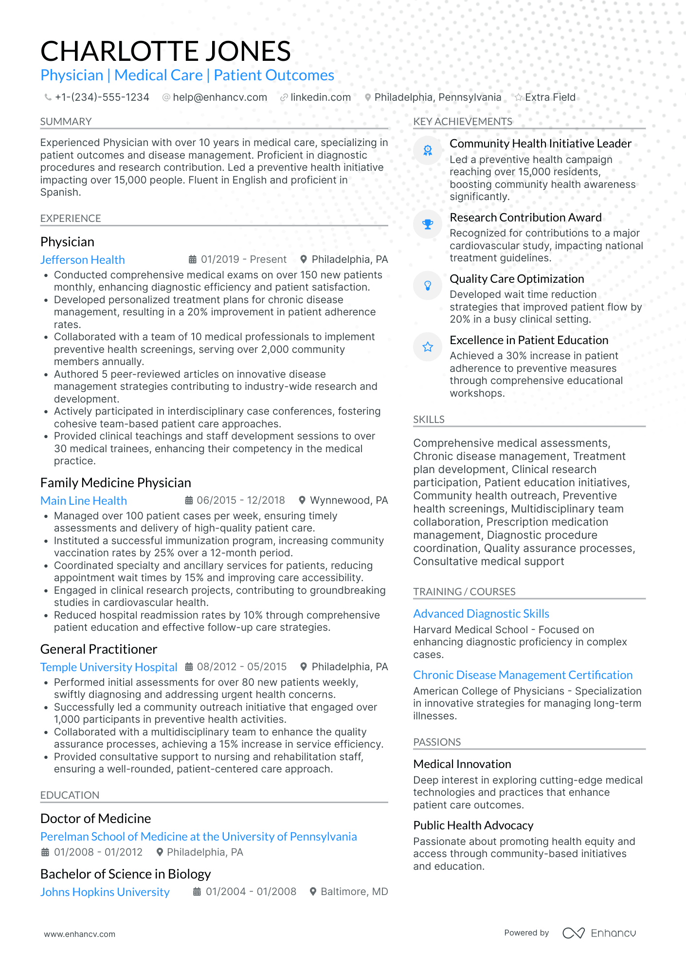 Anesthesiologist Doctor Resume Example