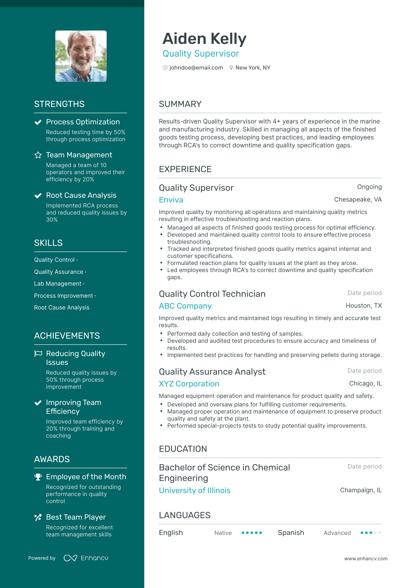 8 Quality Manager Resume Examples & Guide for 2024