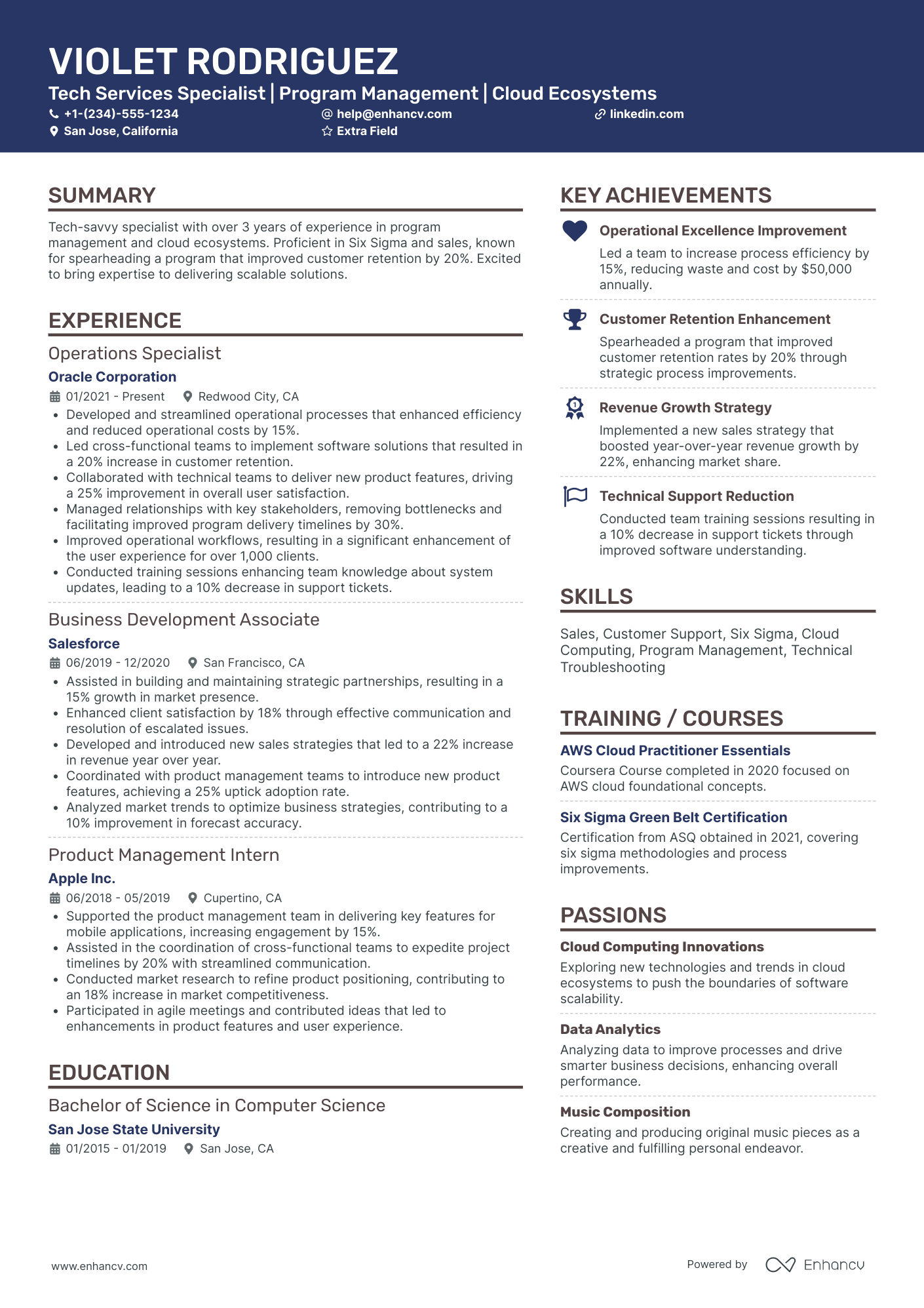 Junior Amazon Marketplace Specialist Resume Example