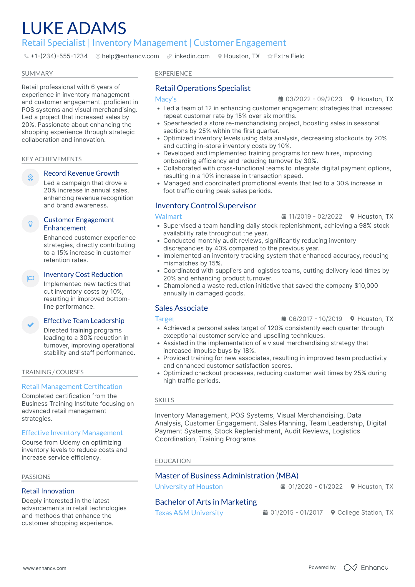 Target Team Member Resume Example