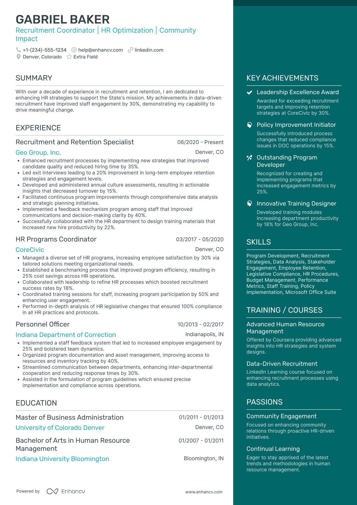 Remote Recruiting Coordinator Resume Example