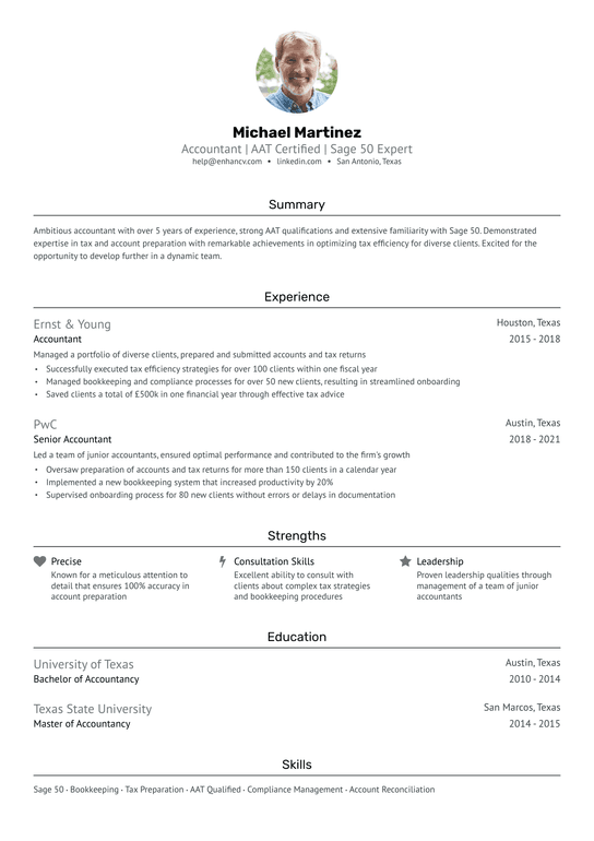 Onboarding Accountant Resume Example