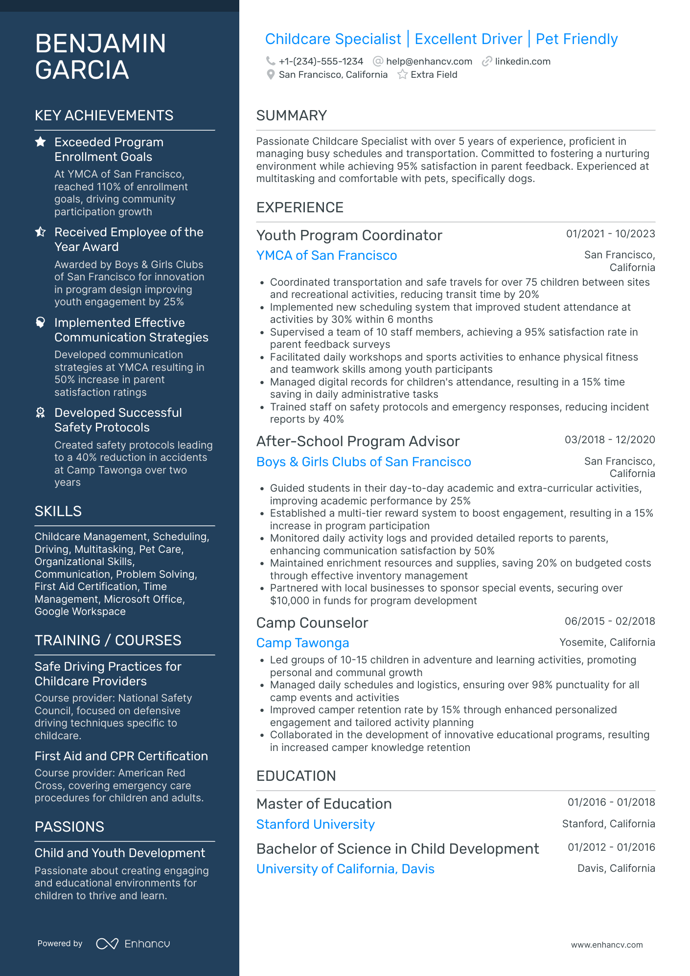 Live Out Babysitter Resume Example