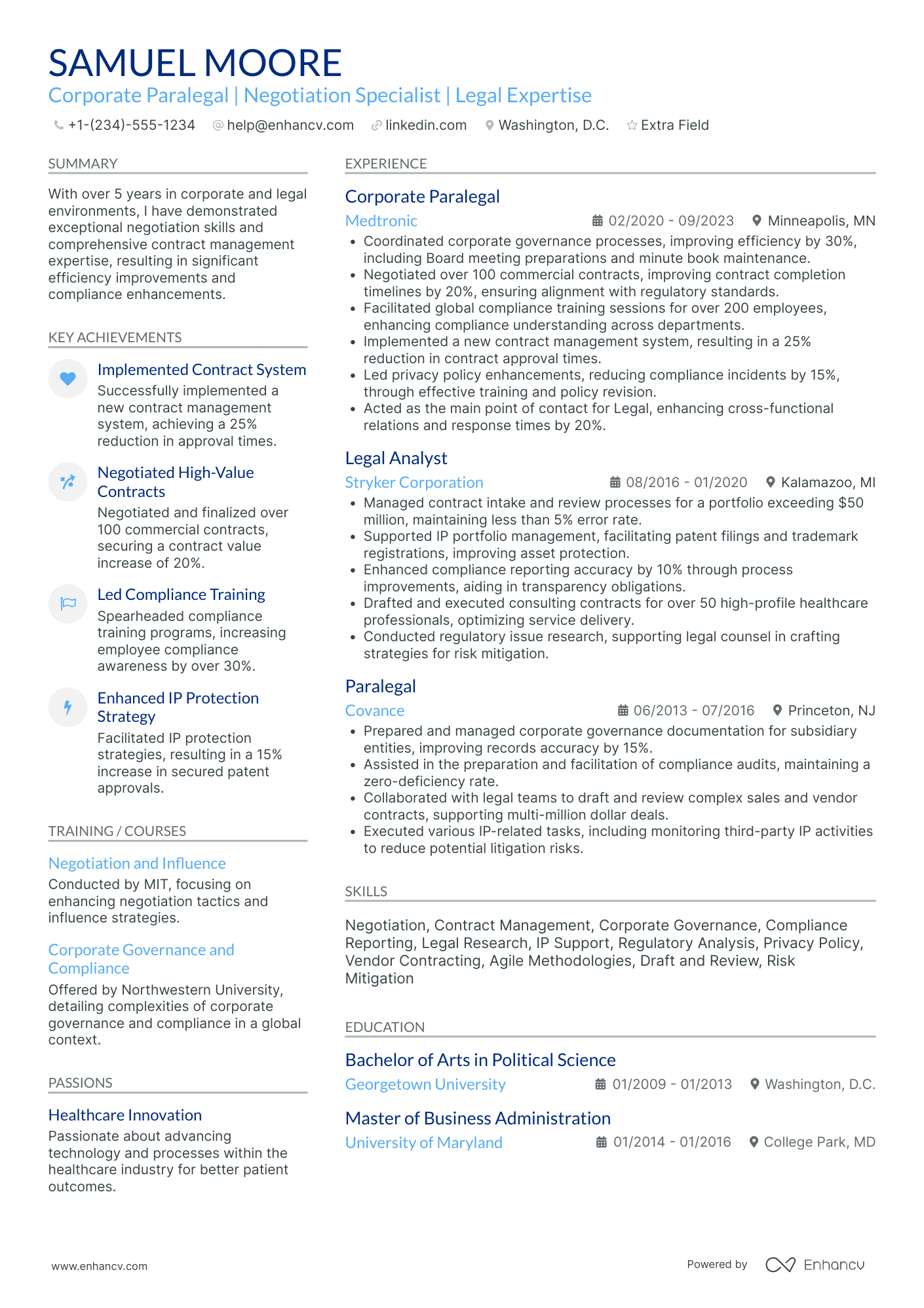 Freelance Paralegal Resume Example