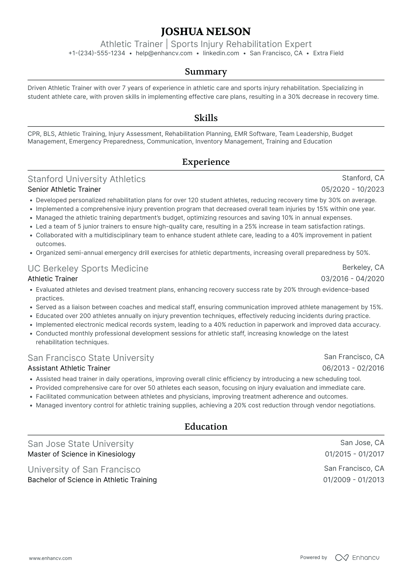 Athlete Talent Scout Resume Example