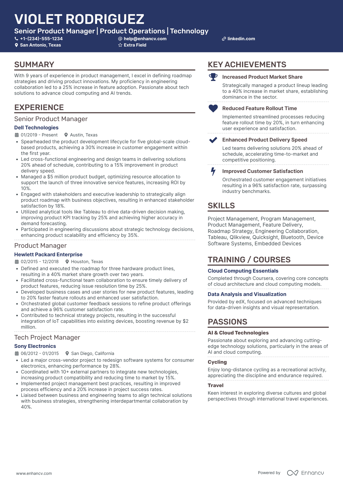 Product Marketing Operations Manager Resume Example