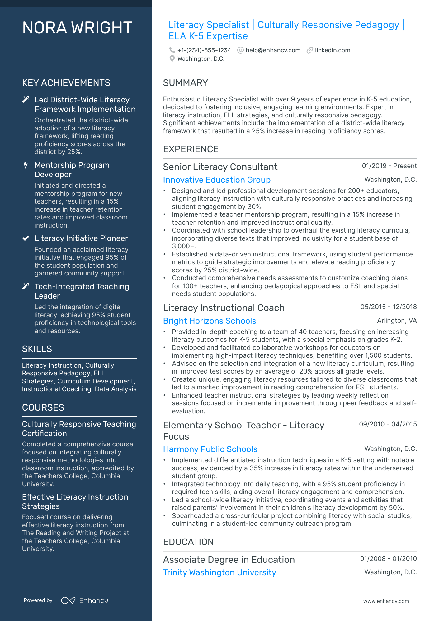10 Educational Consultant Resume Examples & Guide for 2026