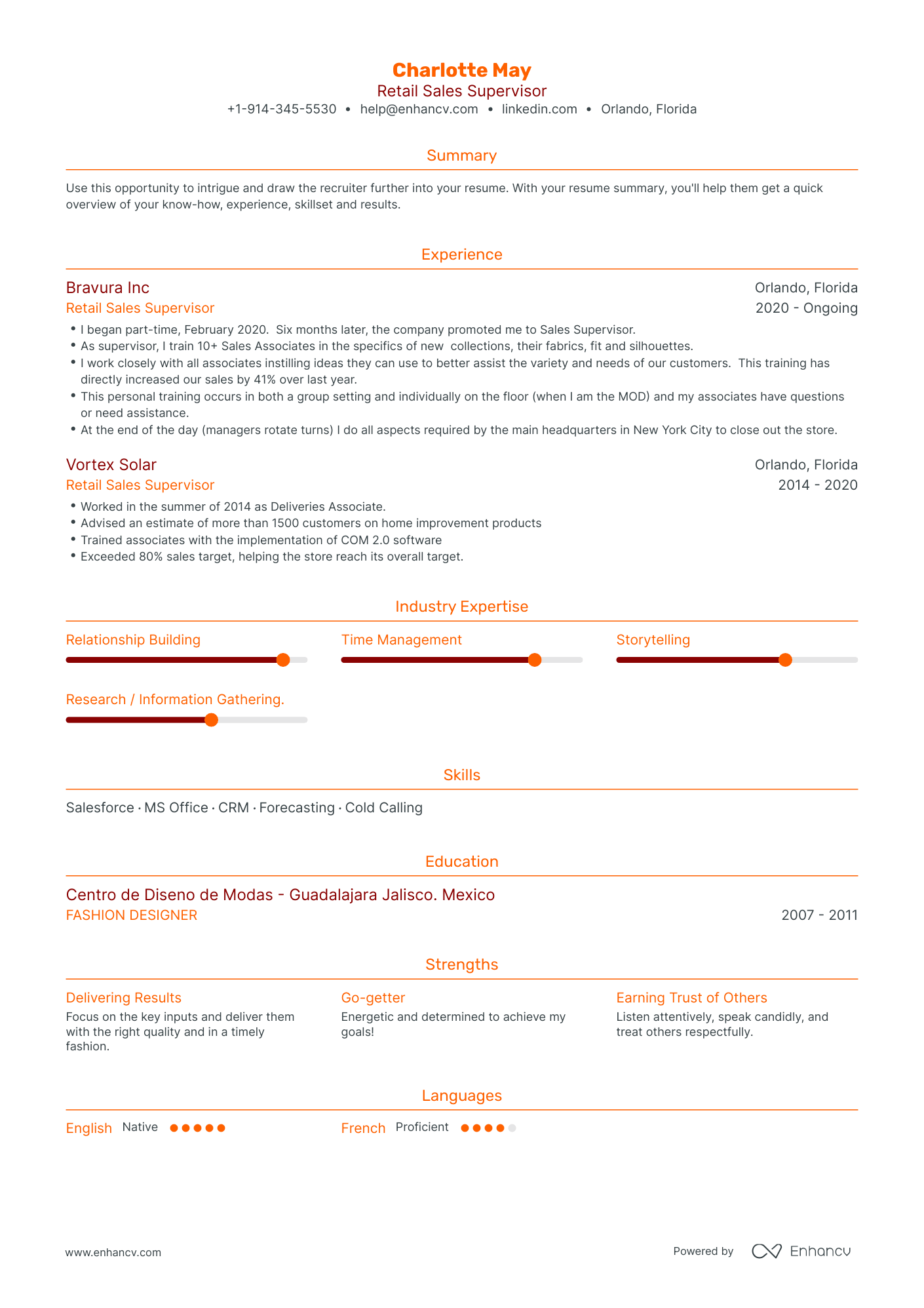 Retail Sales Supervisor Resume Examples & Guide for 2023 (Layout