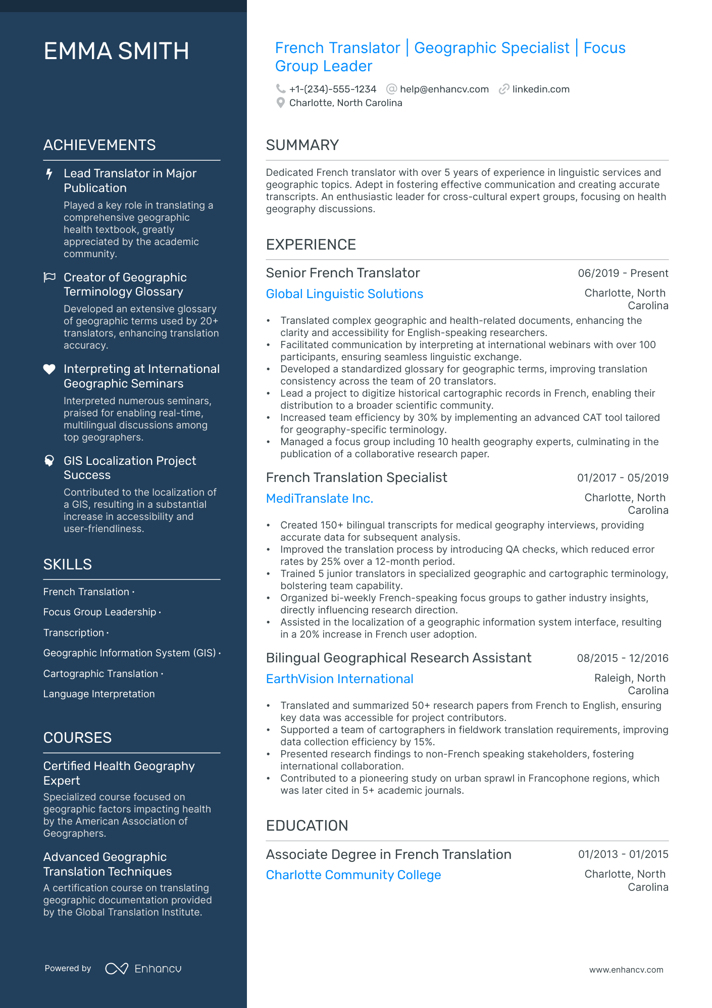 5 French Translator Resume Examples & Guide for 2024