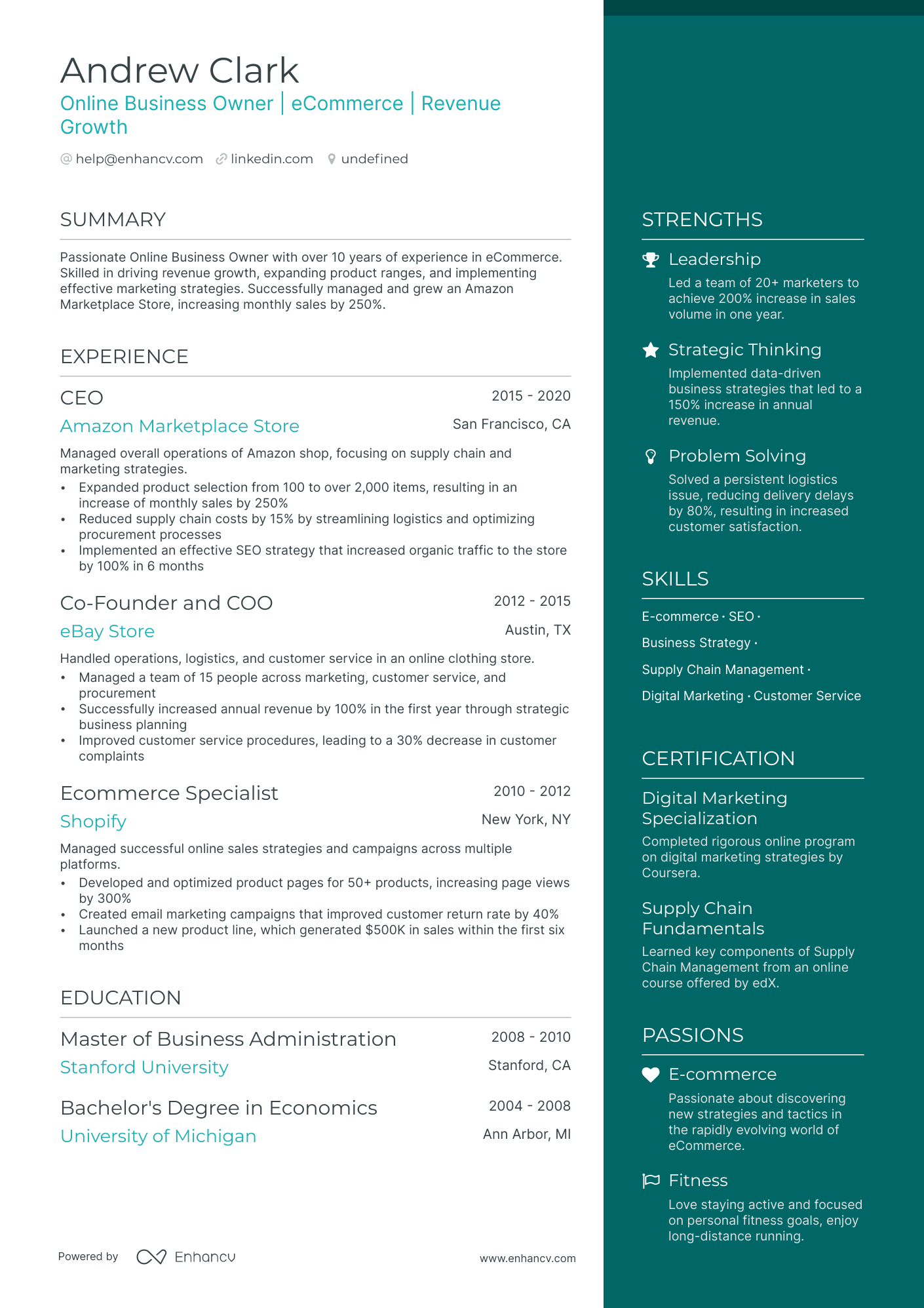 7 Business Owner Resume Examples & Guide for 2024