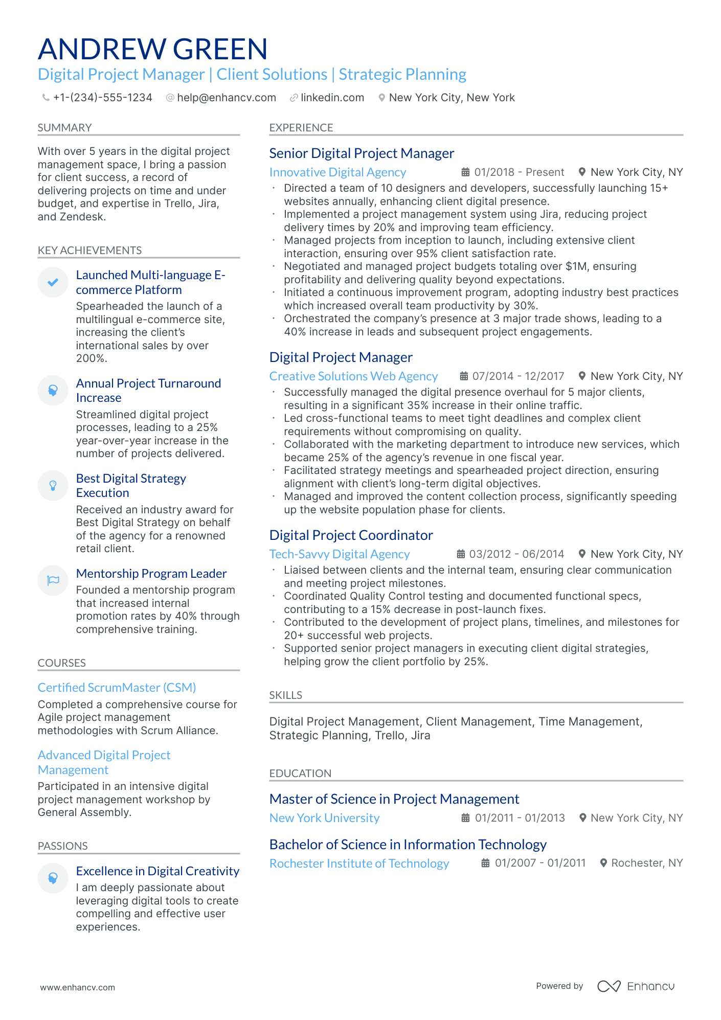 10 Digital Project Manager Resume Examples & Guide for 2026 - Resume Building For A Digital Project Manager